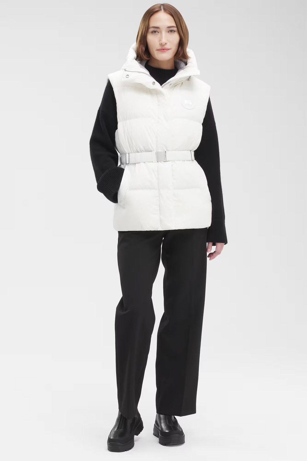 Canada Goose Canada G00se Rayla Belted/Hooded Northstar White Puffer Vest Size S / US 4 / IT 40 - 6 Thumbnail