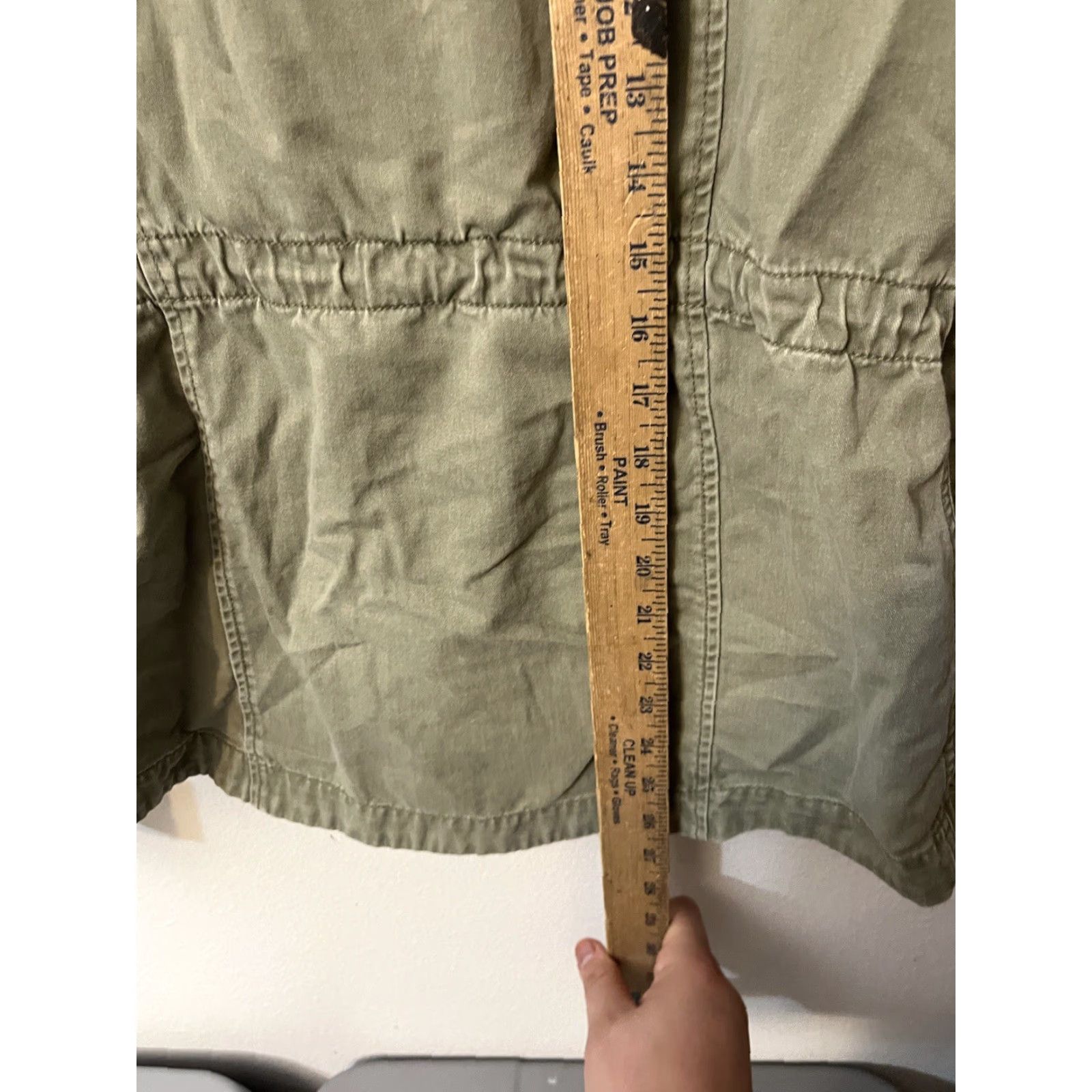 H&M VINTAGE Divided by H&M Womens Army Green Utility Jacket Hooded Size 10 Long Sleeve Military Size L / US 10 / IT 46 - 5 Thumbnail