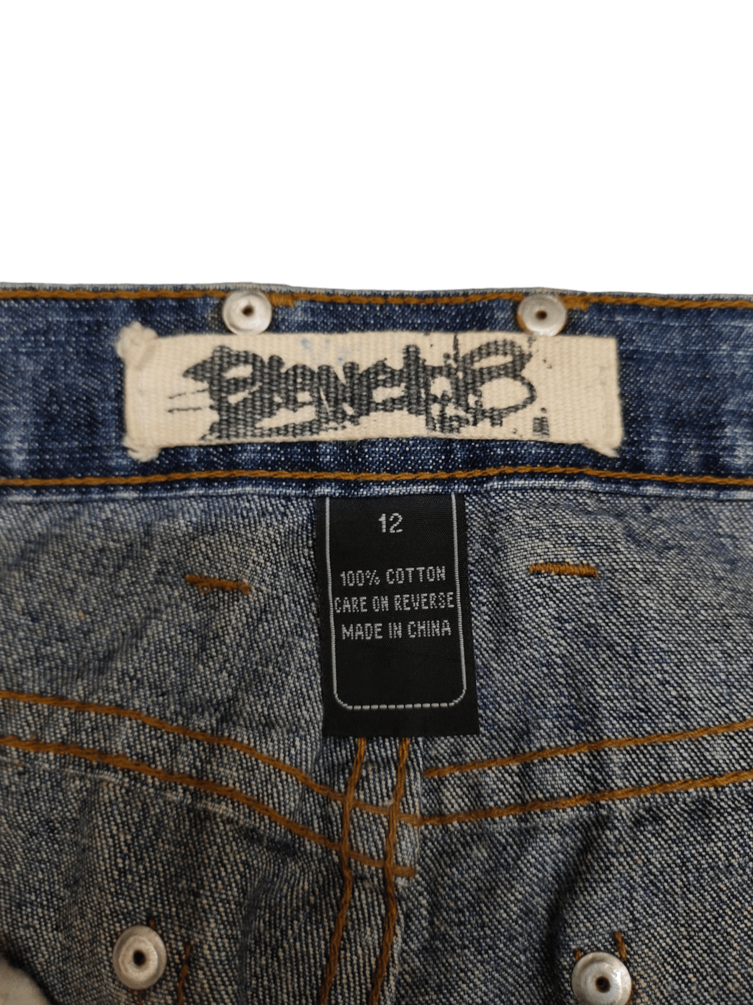 Japanese Brand Planet 8 Denim Y2k Jnco Streetwear Wide Leg Jeans Size US 28 / EU 44 - 15 Thumbnail