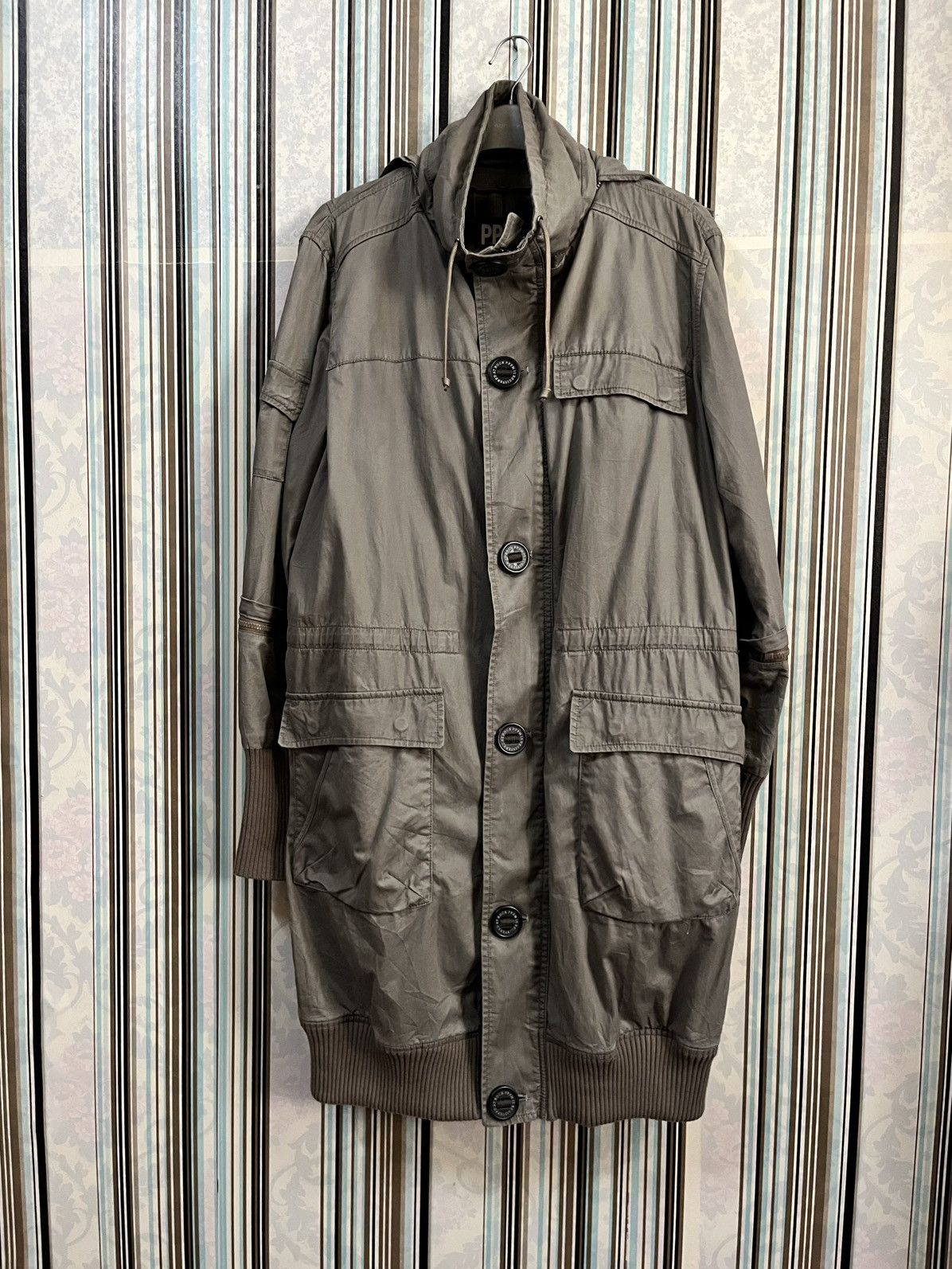 PPFM 1990s parka fishtail checked zipped affordable #H1 Size US M / EU 48-50 / 2 - 3 Thumbnail