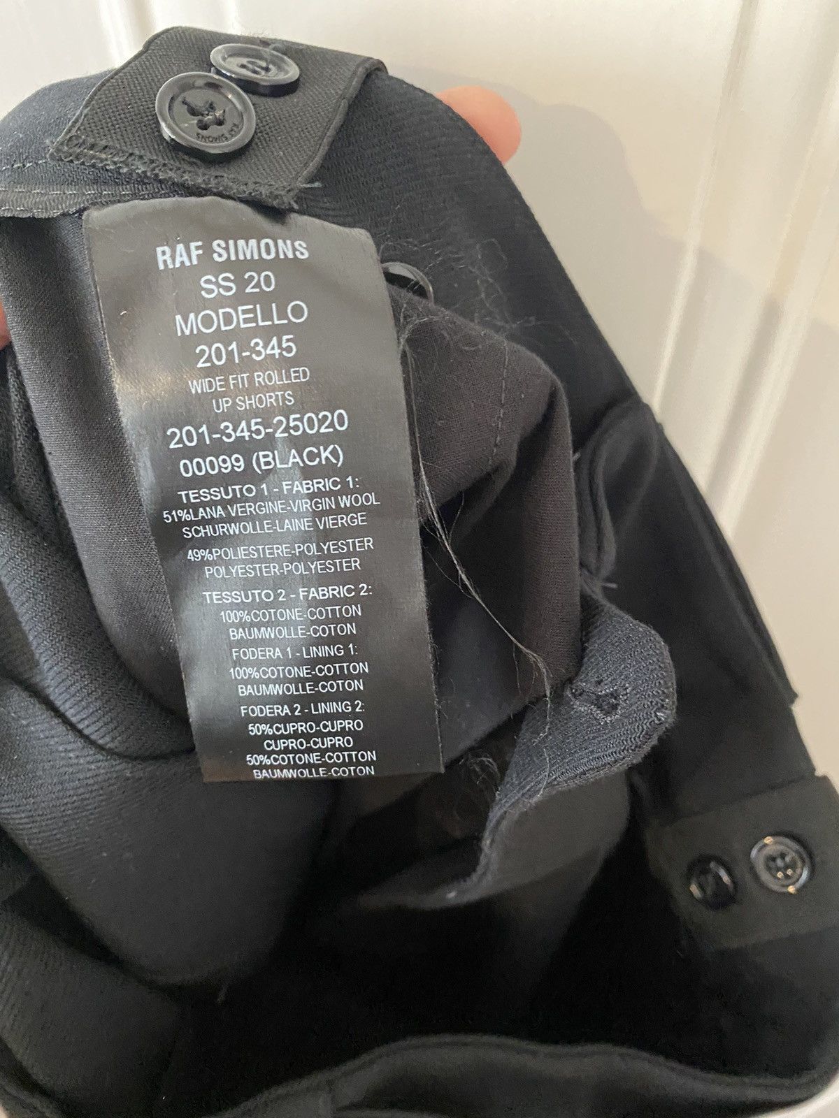 Raf Simons SS20 PLEATED DETAIL SUSPENDER SHORTS Size US 28 / EU 44 - 5 Thumbnail