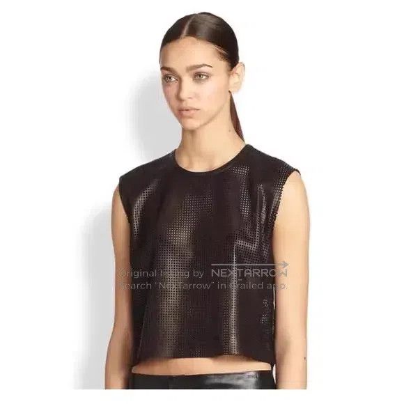 Other Helmut Lang size P Women's lamb leather cutout sleeveless v Size S / US 4 / IT 40 - 3 Thumbnail