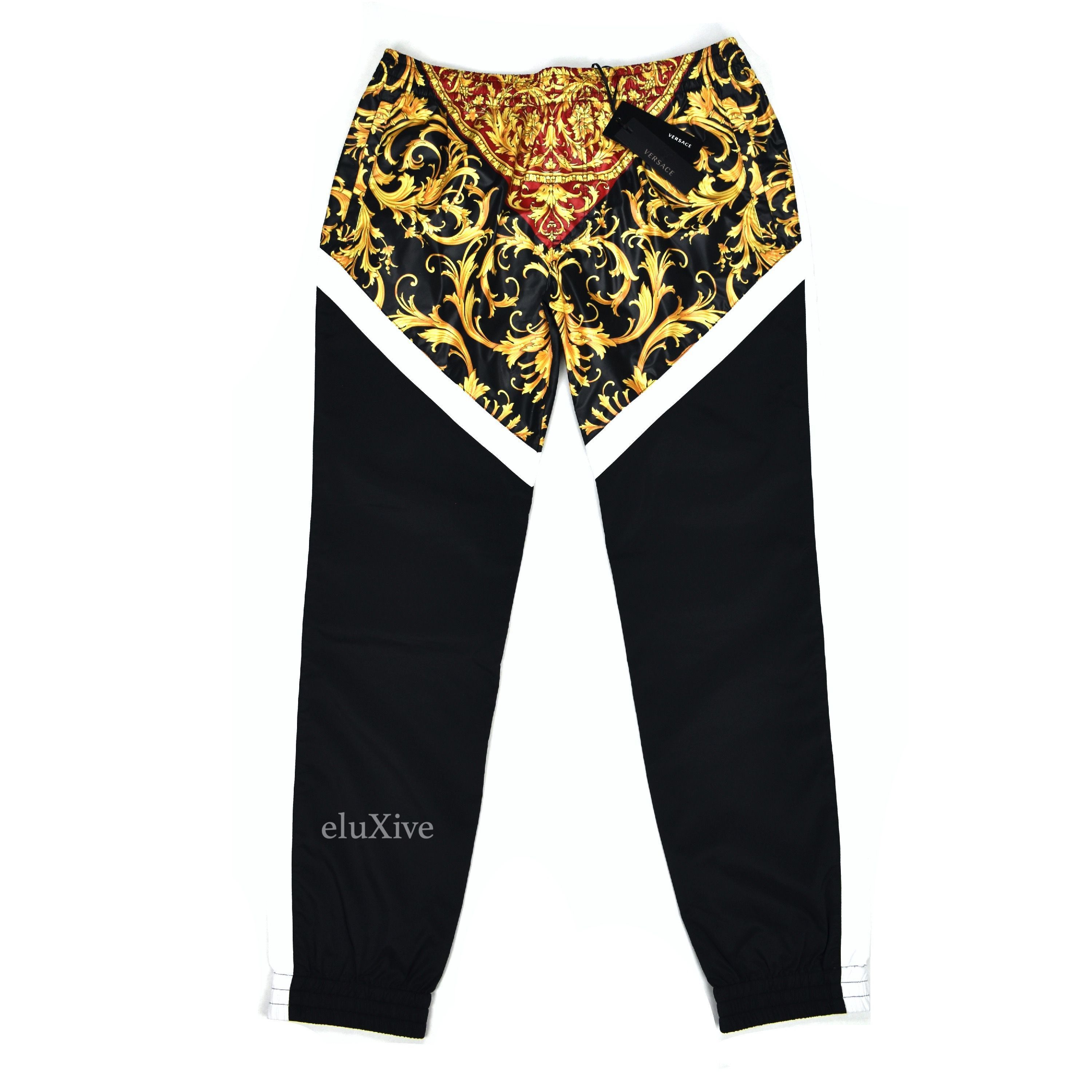 Versace Versace Black Iconic Barocco Print Track Pants NWT Size US 34 / EU 50 - 1 Preview