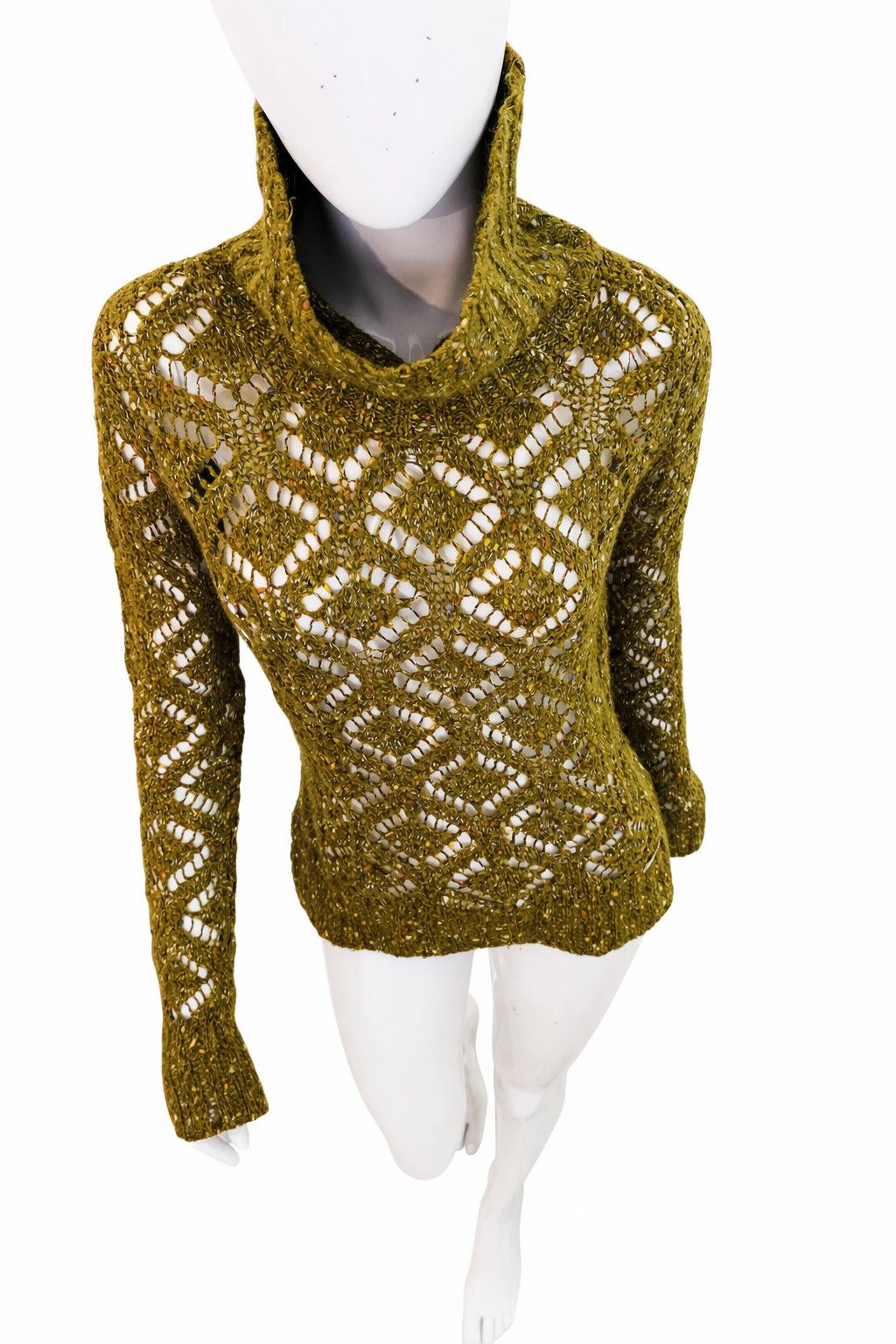 Dolce & Gabbana D&G Dolce & Gabbana Knit Sweater Net Open Crochet Pullover Size M / US 6-8 / IT 42-44 - 2 Thumbnail