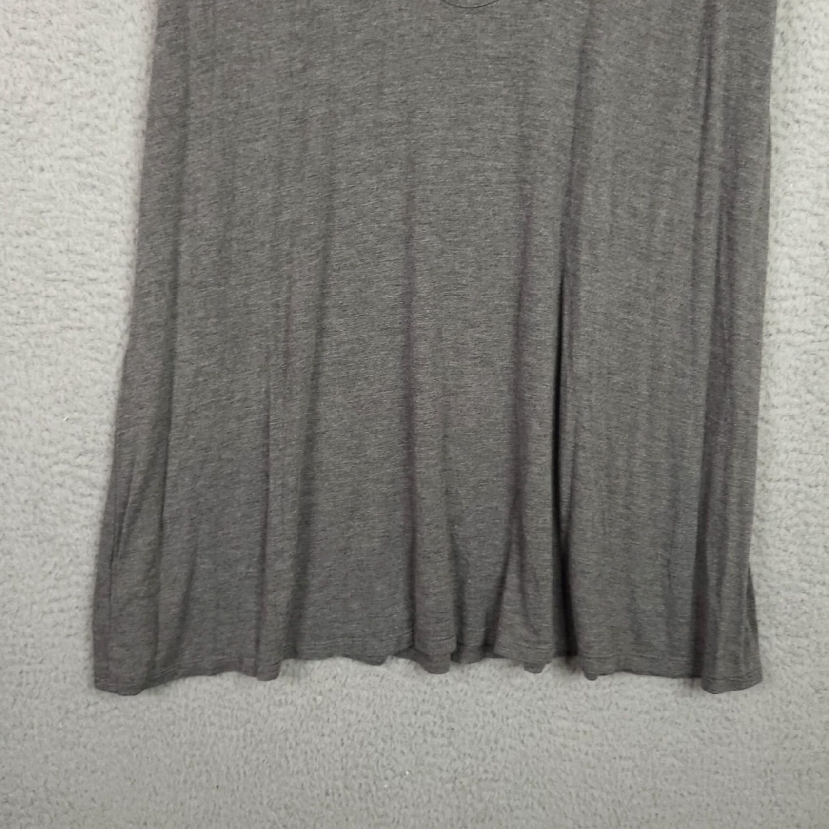 Lulus Lulu's Women's Grey Stretch Flared Sleeveless Casual Dress XL Knit Rayon Spandex | Round Neck Pullover Fit & Flare Cotton? Size XL / US 12-14 / IT 48-50 - 6 Thumbnail