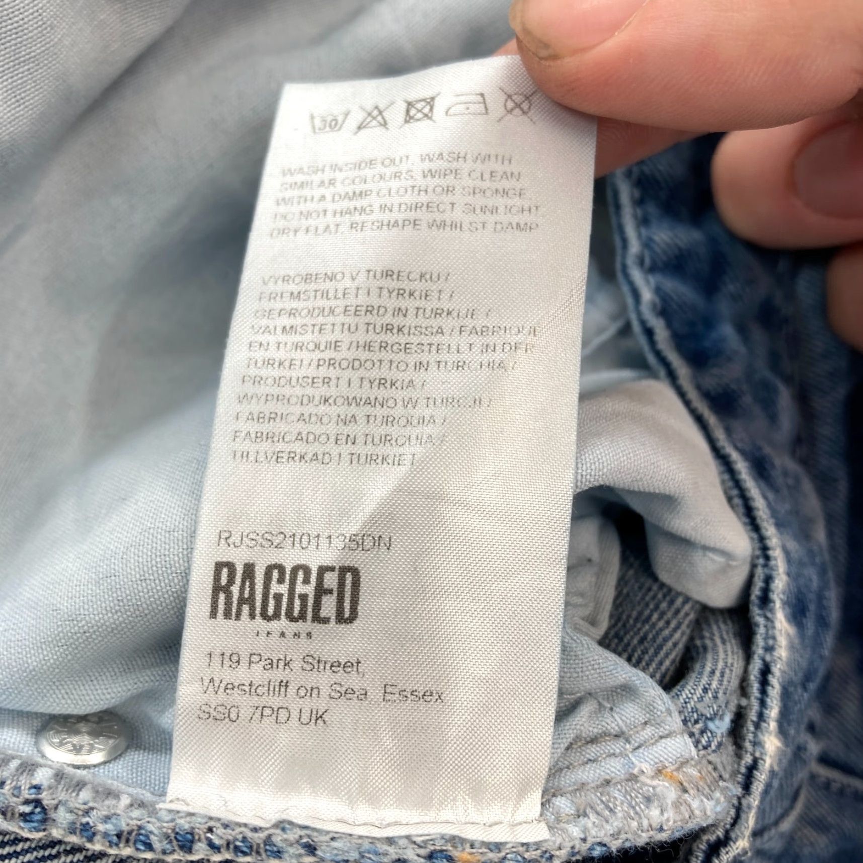 The Ragged Priest RAGGED Priest Jeans Women's 32 Baggy Loose Straight Blue Floral Denim Y2K Skater Jeans Size 24" / US 00 / IT 34 - 5 Thumbnail