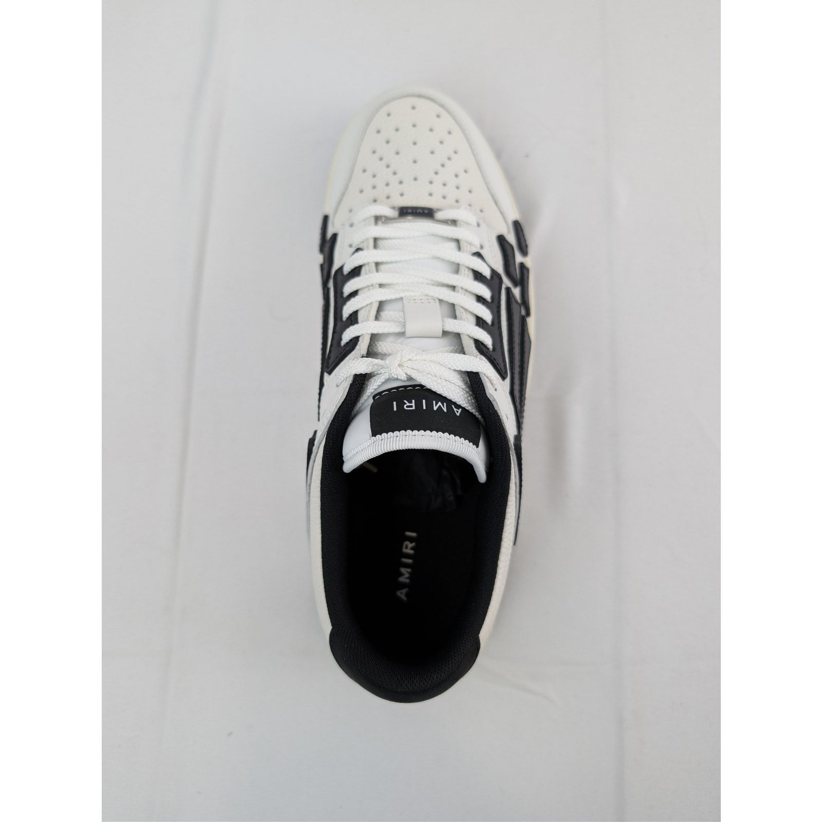 Amiri o1rshd1 Skelton Low-Top Sneakers in White/Black Size US 12 / EU 45 - 16 Thumbnail