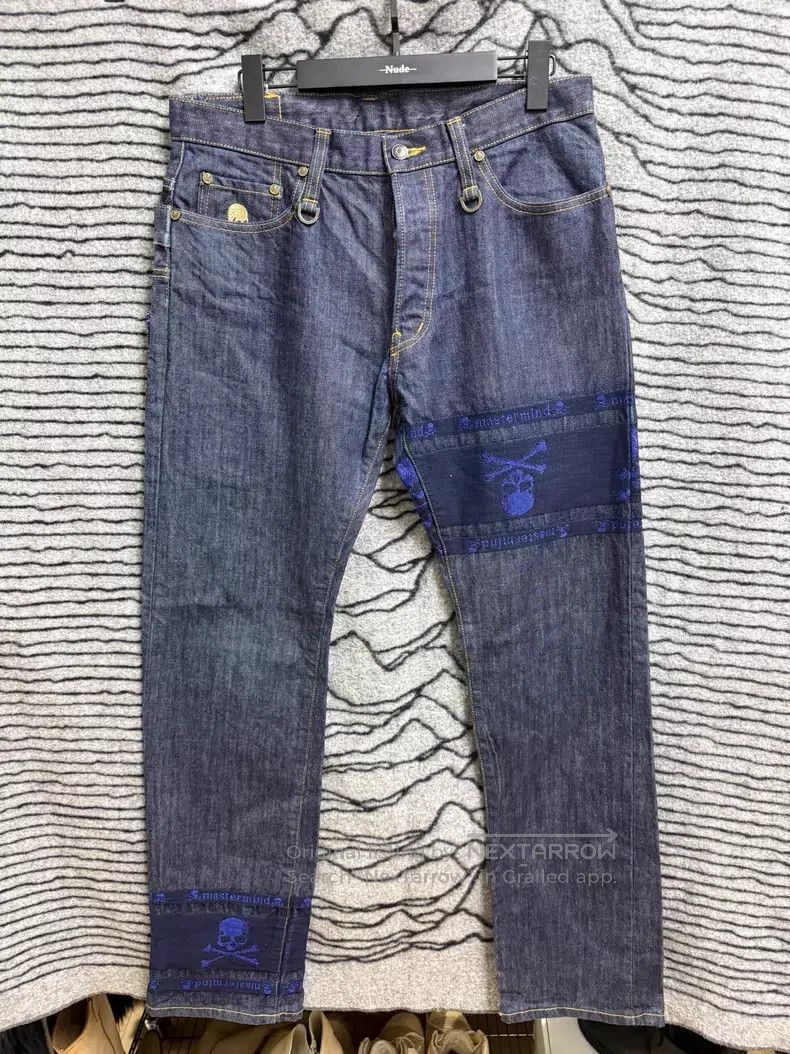 Mastermind Japan mastermind JAPAN size M Blue-Gold Thread Double-Waist Jean Size US 27 - 8 Thumbnail