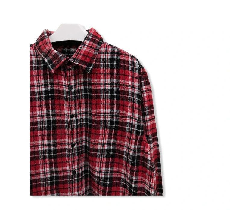 image of Virgin Voyage Plaid Tartan Flannel Shirt, Men's (Size Medium)