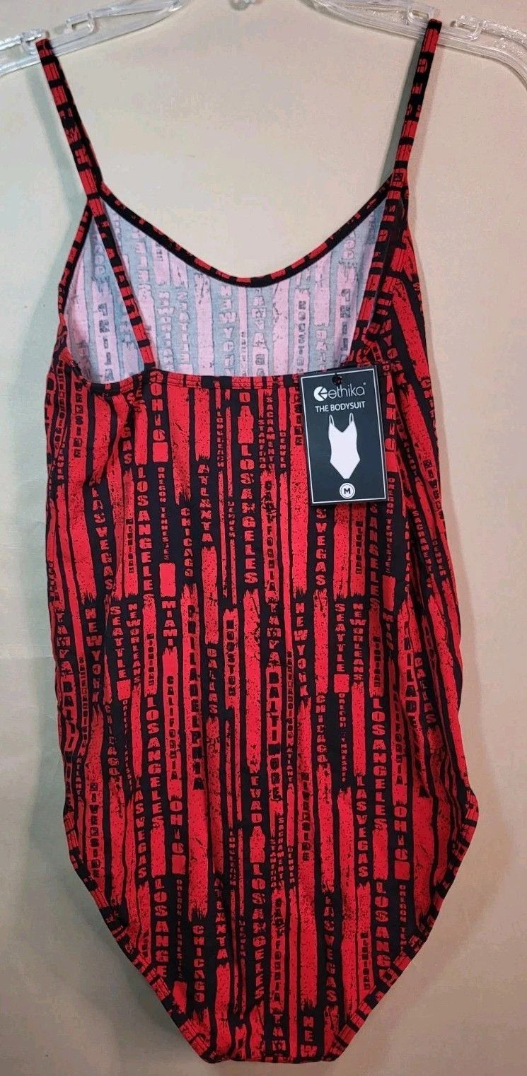 Other Ethika Women's Pull-On Bodysuit Red & Black Logo Size M / US 6-8 / IT 42-44 - 2 Thumbnail