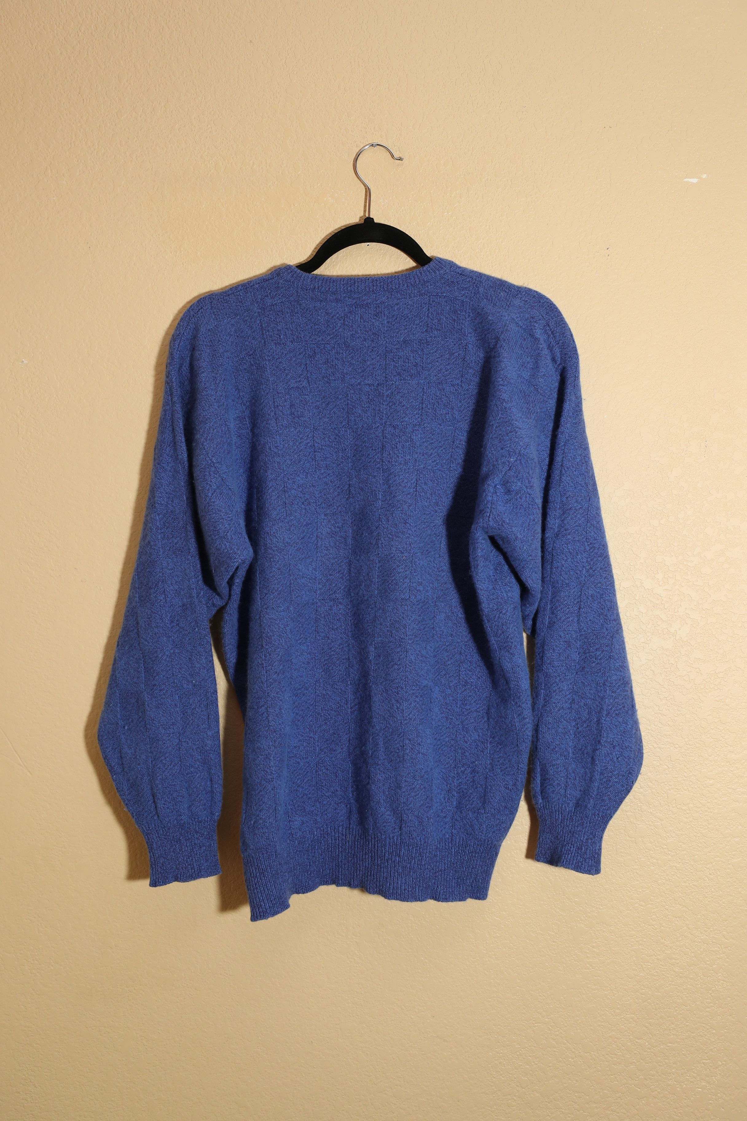 Neiman Marcus Neiman Marcus Blue Square Cashmere Sweater (M) Size US M / EU 48-50 / 2 - 2 Thumbnail