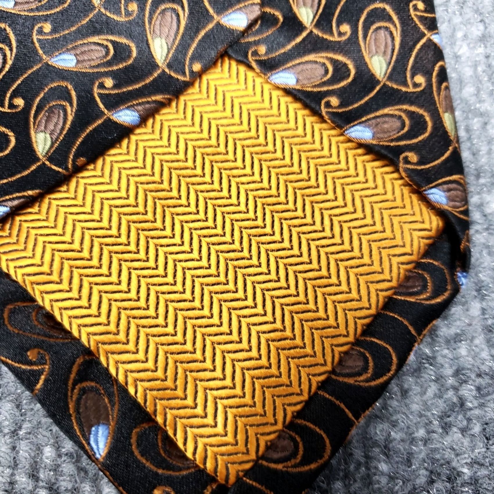 Robert Talbott Robert Talbott Tie Mens Black Paisley Silk Chelsea Handsewn Designer USA Size ONE SIZE - 6 Thumbnail