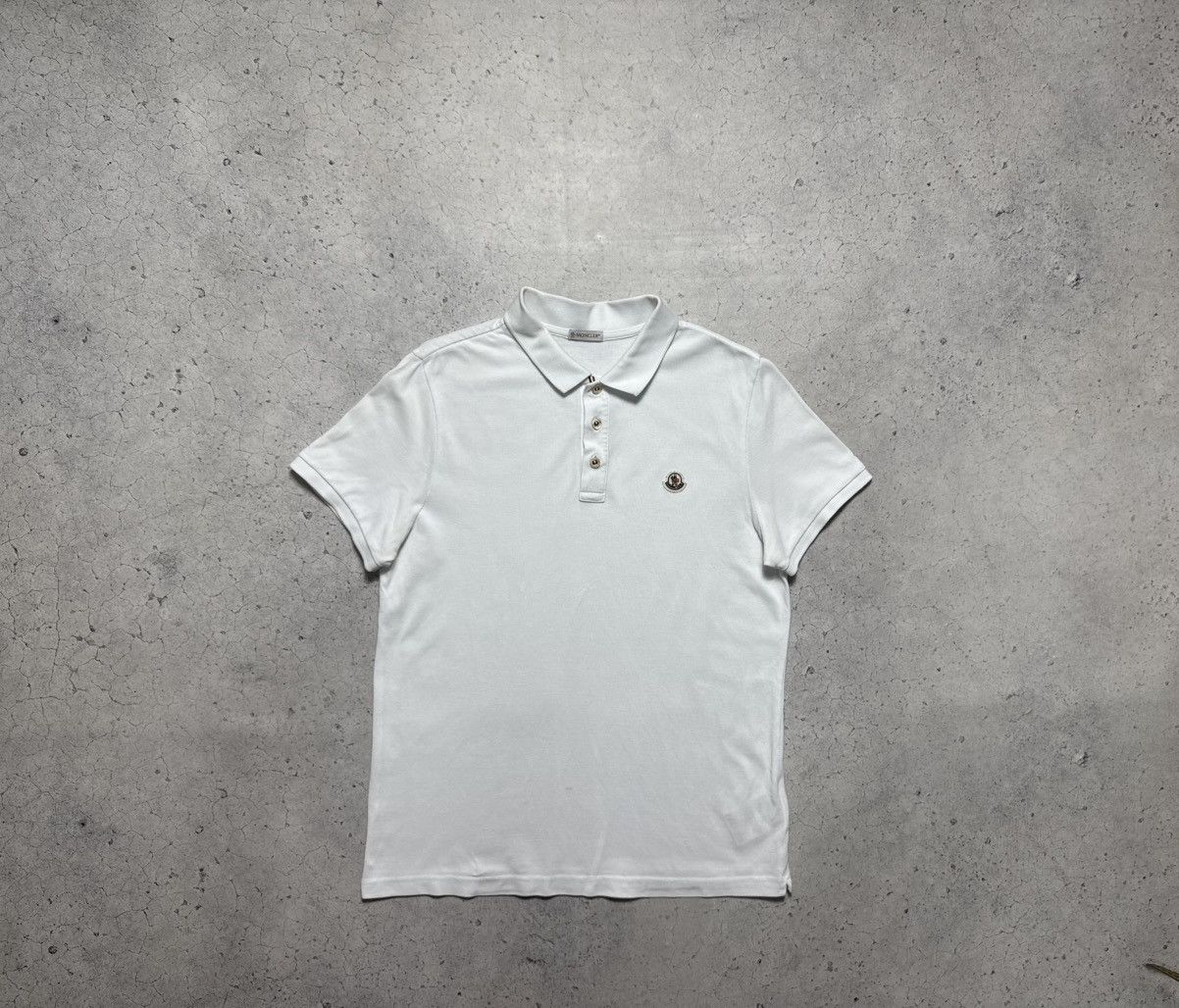 Moncler Maglia Polo Shirt Manica Corta Luxury White
