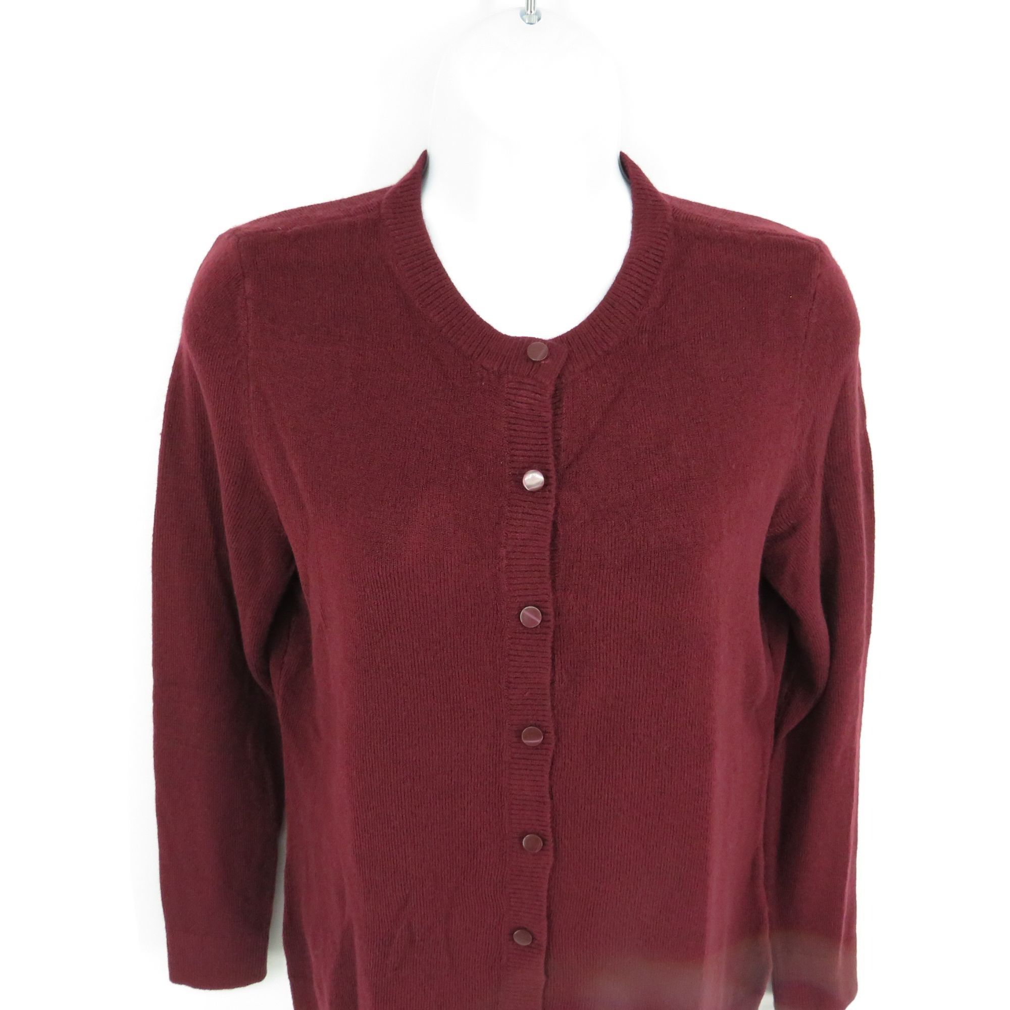 Croft & Barrow Croft & Barrow Burgundy Button-Up Cardigan Sweater PXS NWT $ Size XS / US 0-2 / IT 36-38 - 3 Thumbnail