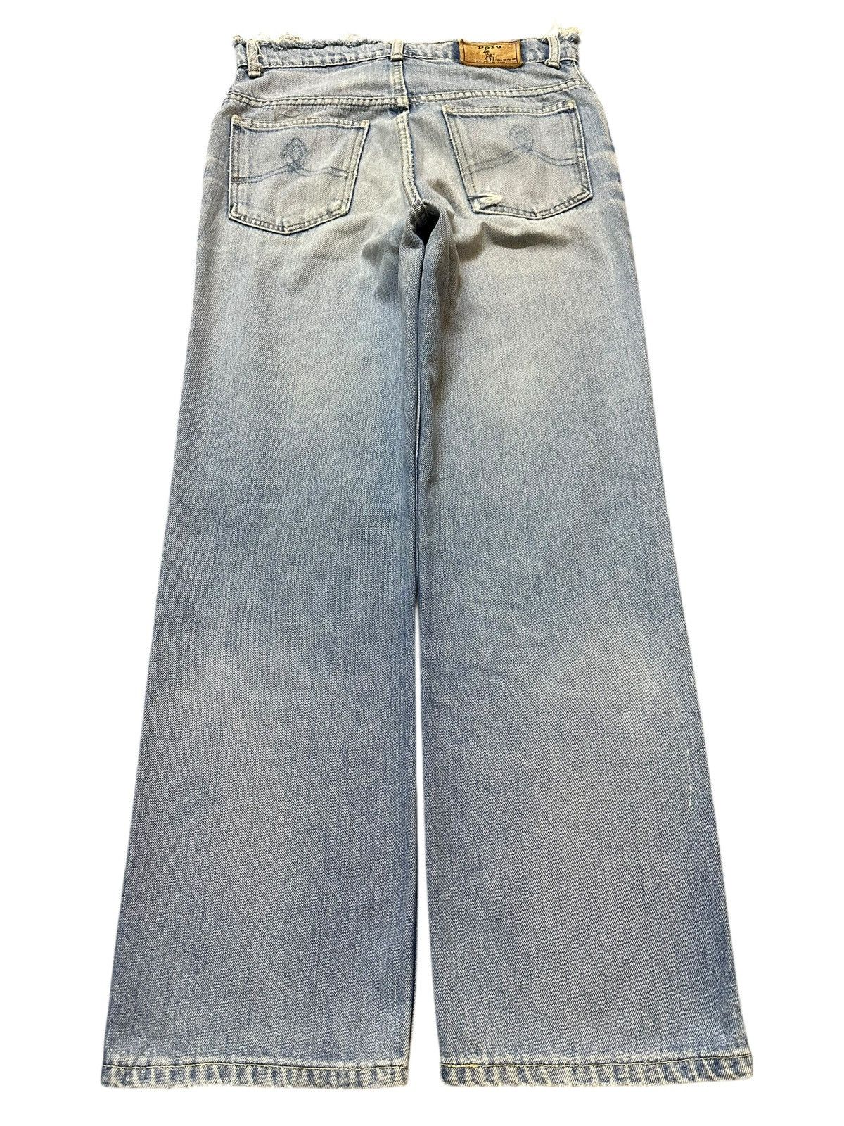Polo Ralph Lauren Vintage Polo Ralph Lauren Light Wash Distressed Loose Jeans Size US 28 / EU 44 - 2 Thumbnail