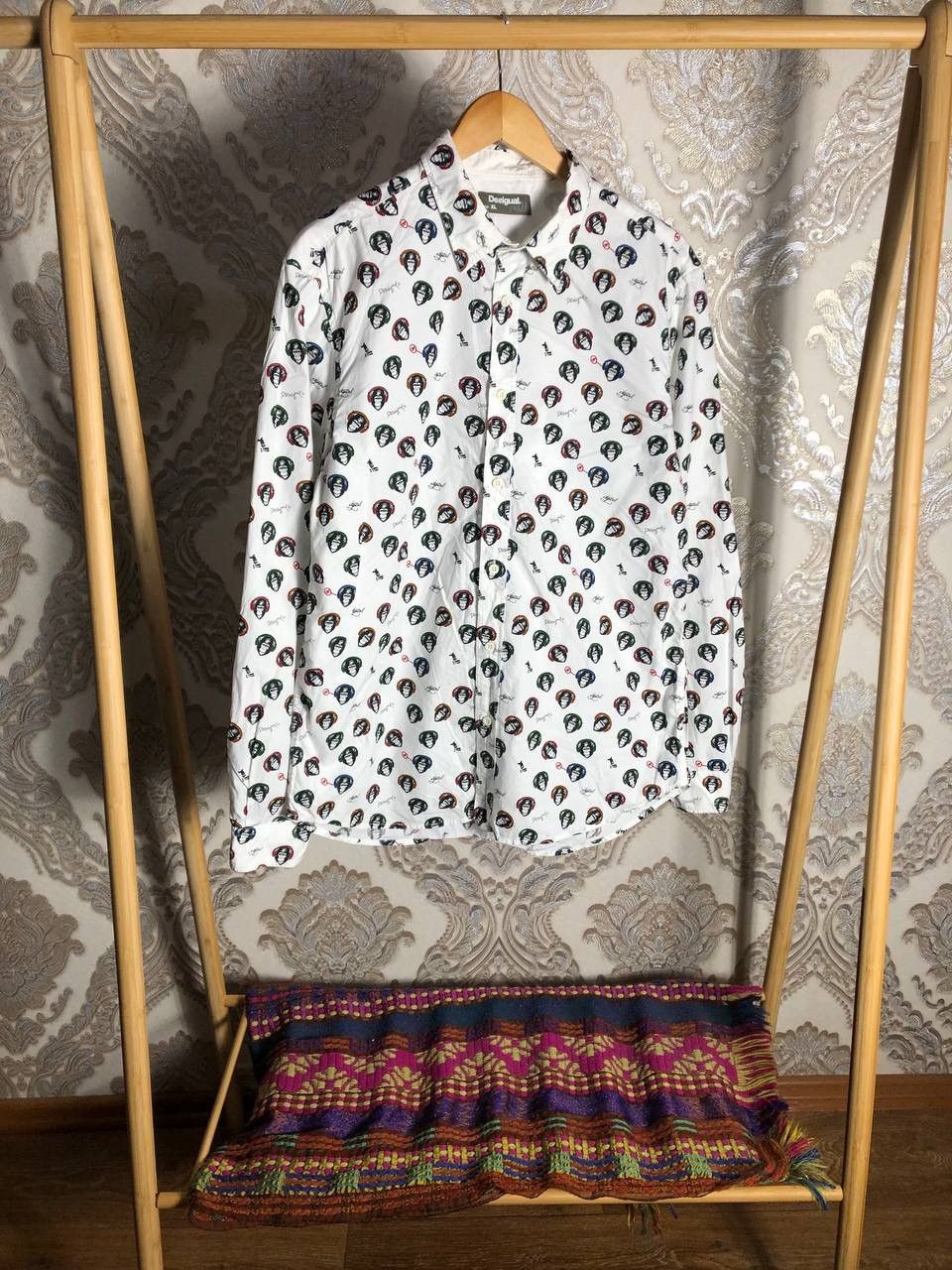 Desigual × Vintage VERY RARE DESIGUAL MONOGRAM LONG SLEEVE SHIRT DESIGNER DELUX Size US XL / EU 56 / 4 - 3 Thumbnail