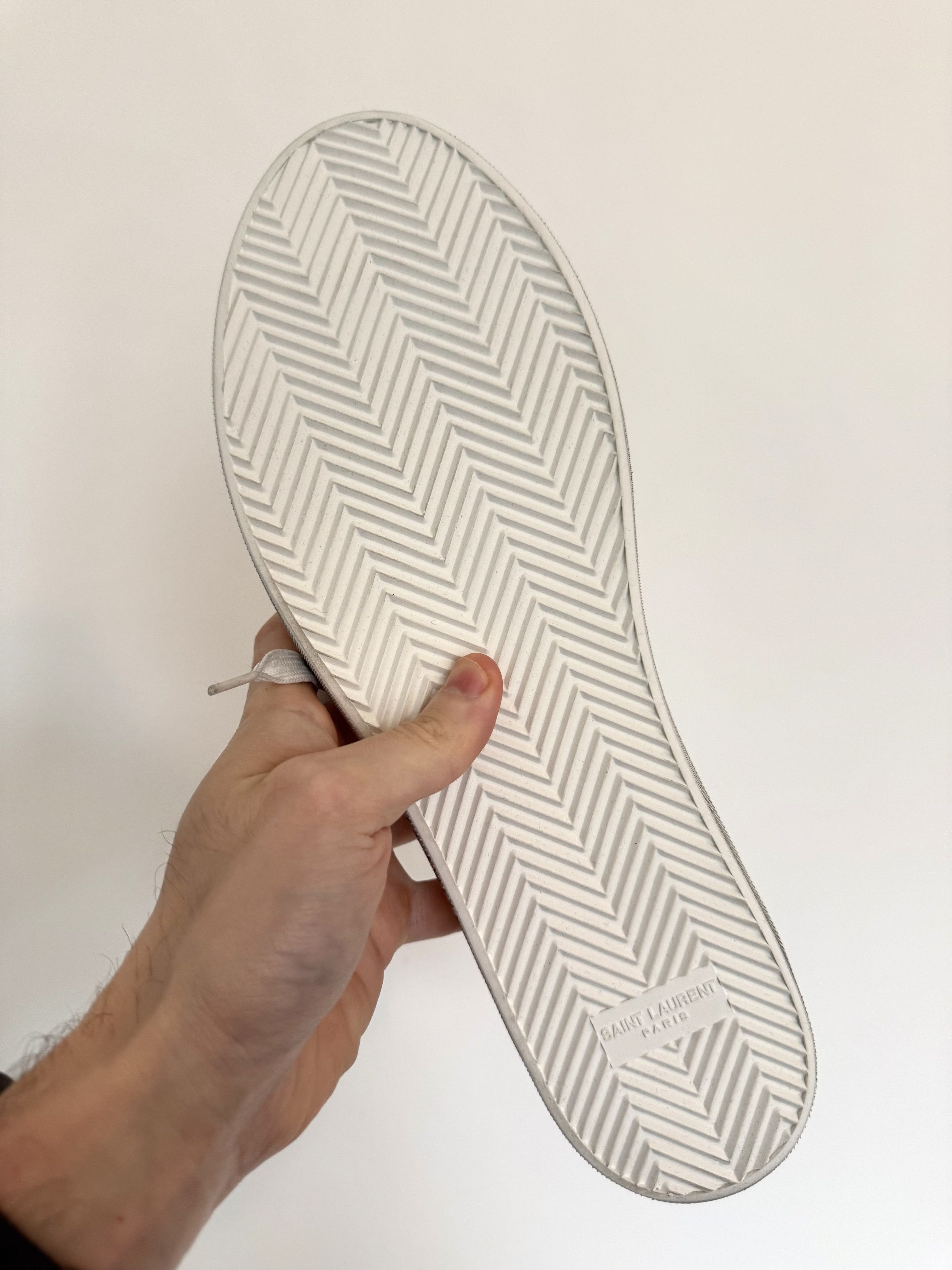 Saint Laurent Paris Saint Laurent Mid-Top Malibu Sneakers in Smooth Leather Size US 12 / EU 45 - 8 Thumbnail