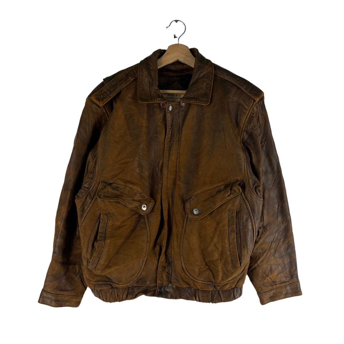 Vintage 🔥VTG GENUINE LEATHER JACKET FLIGHT RIOT RIOT BONDAGE Size US M / EU 48-50 / 2 - 1 Thumbnail