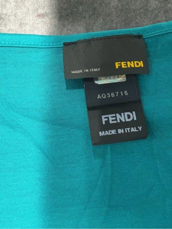 Fendi Fendi Teal Pleated Scoop Neck Tank Top Size M / US 6-8 / IT 42-44 - 8 Thumbnail