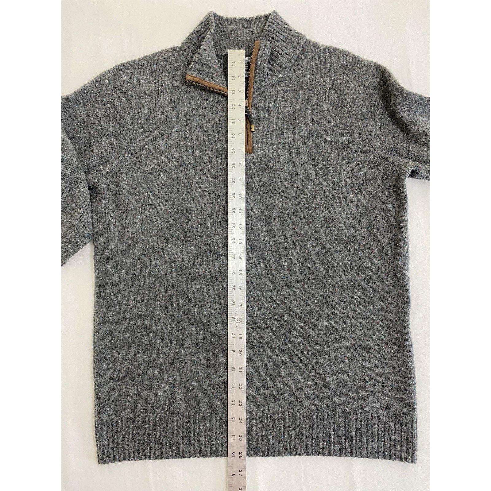 Other Sherpa Quarter-zip Sweater Men's Medium Gray Merino Wool Size US M / EU 48-50 / 2 - 5 Thumbnail
