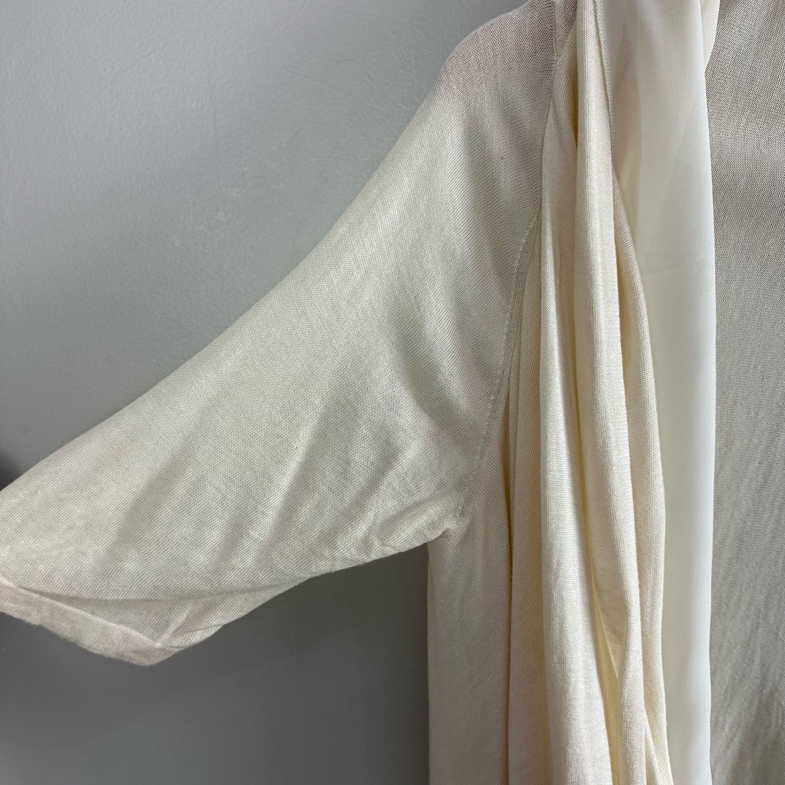 Other Talbots Ivory Chiffon Layered Open Cardigan Sweater S M Size M / US 6-8 / IT 42-44 - 5 Thumbnail
