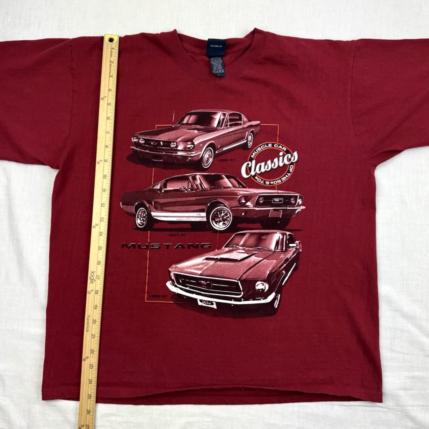 Ford VINTAGE Ford Mustang T Shirt Adult Large Red 90s Y2K Hipster Cars Classic Muscle Car Mens Size US L / EU 52-54 / 3 - 6 Thumbnail