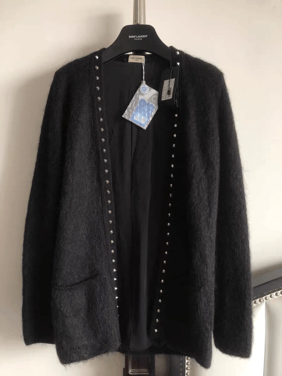 Saint Laurent Paris Saint Laurent Paris 16SS Mohair Rivet Pocket Cardigan Size US XS / EU 42 / 0 - 1 Thumbnail