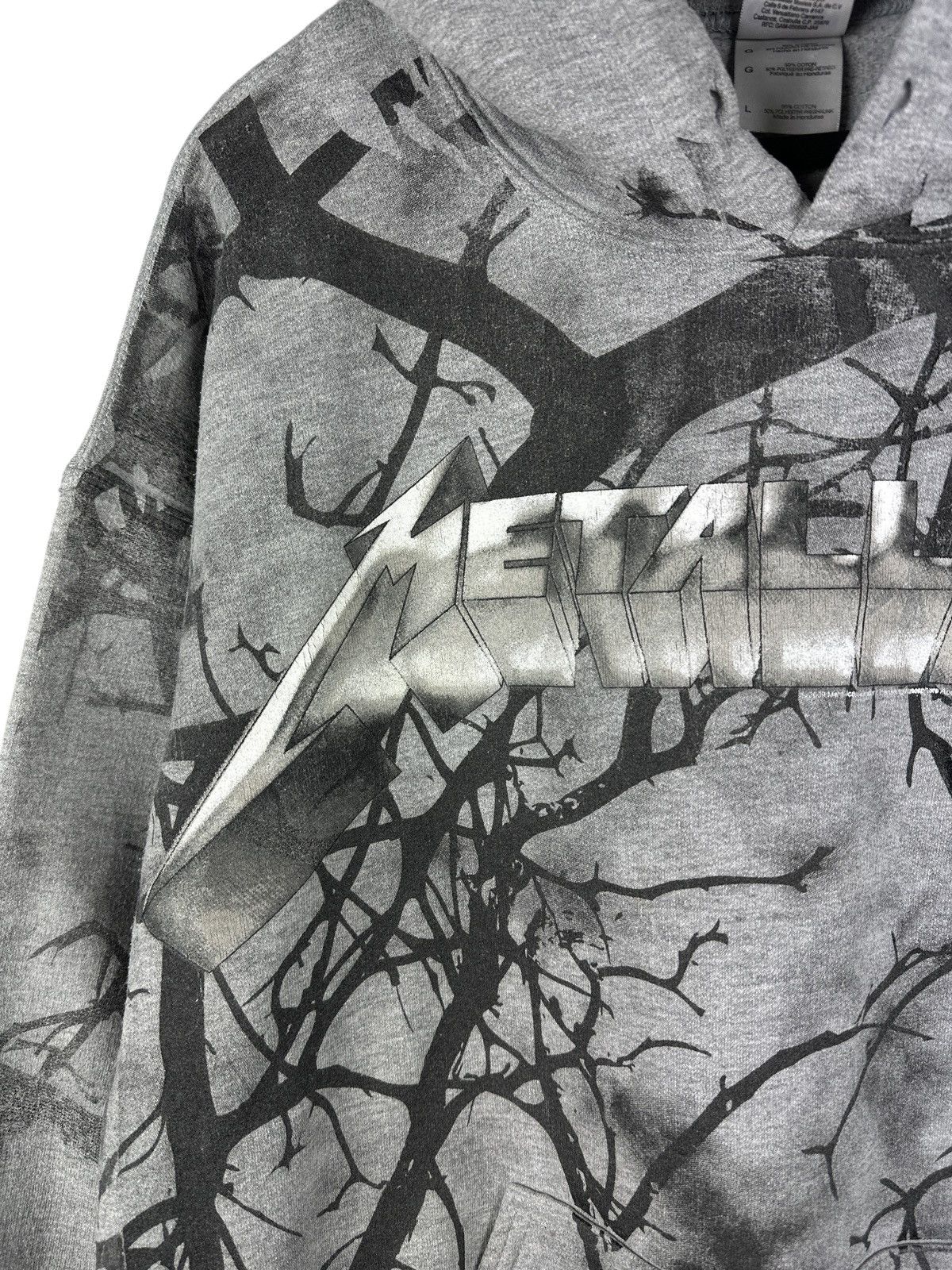 Metallica Vintage 2009 Metalica Tree Branch All Over Print Hoodie Size US L / EU 52-54 / 3 - 6 Thumbnail