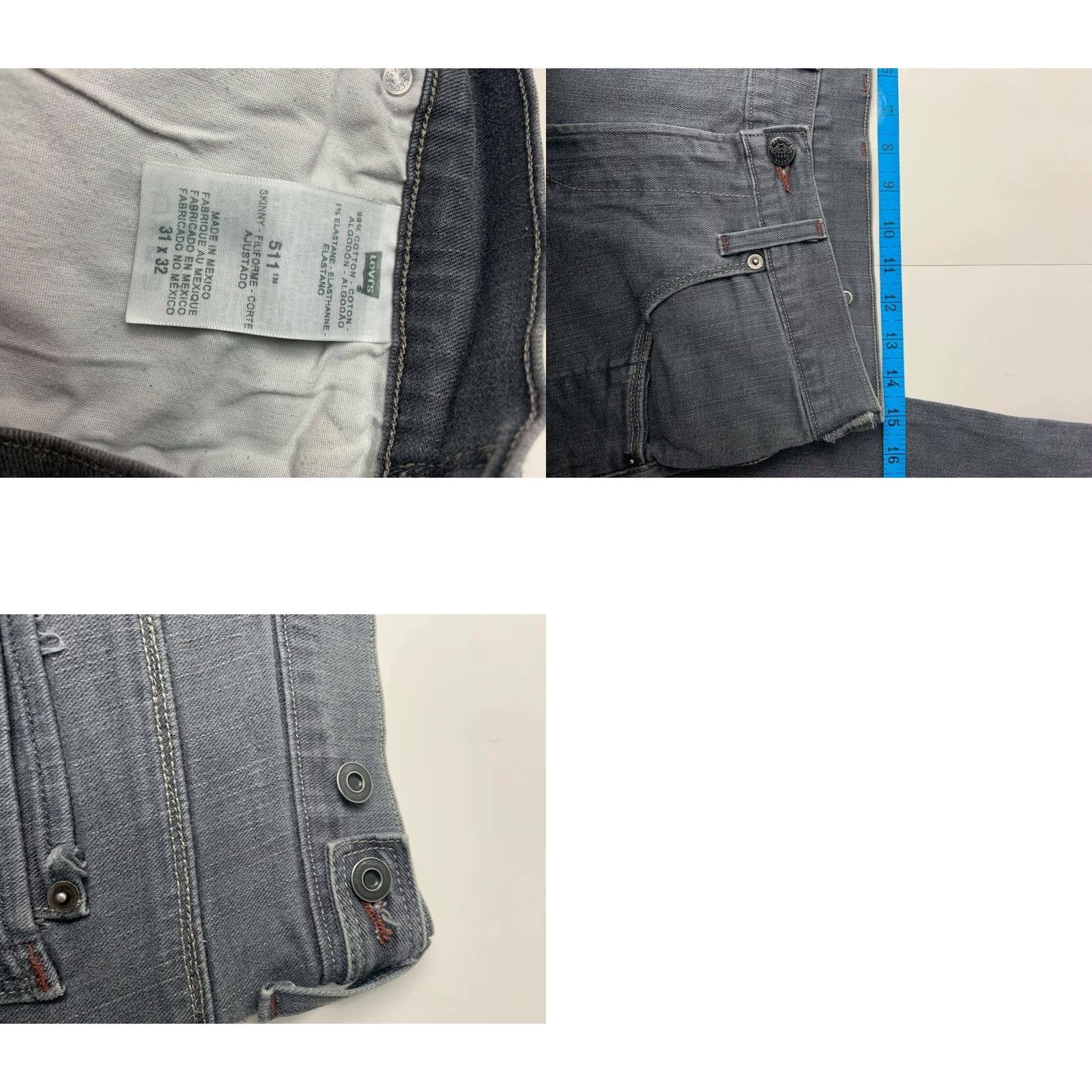 Levi's Levi's 511 Slim Fit Skinny Stretch Jeans Mens Size 31x32 Size US 31 - 8 Thumbnail