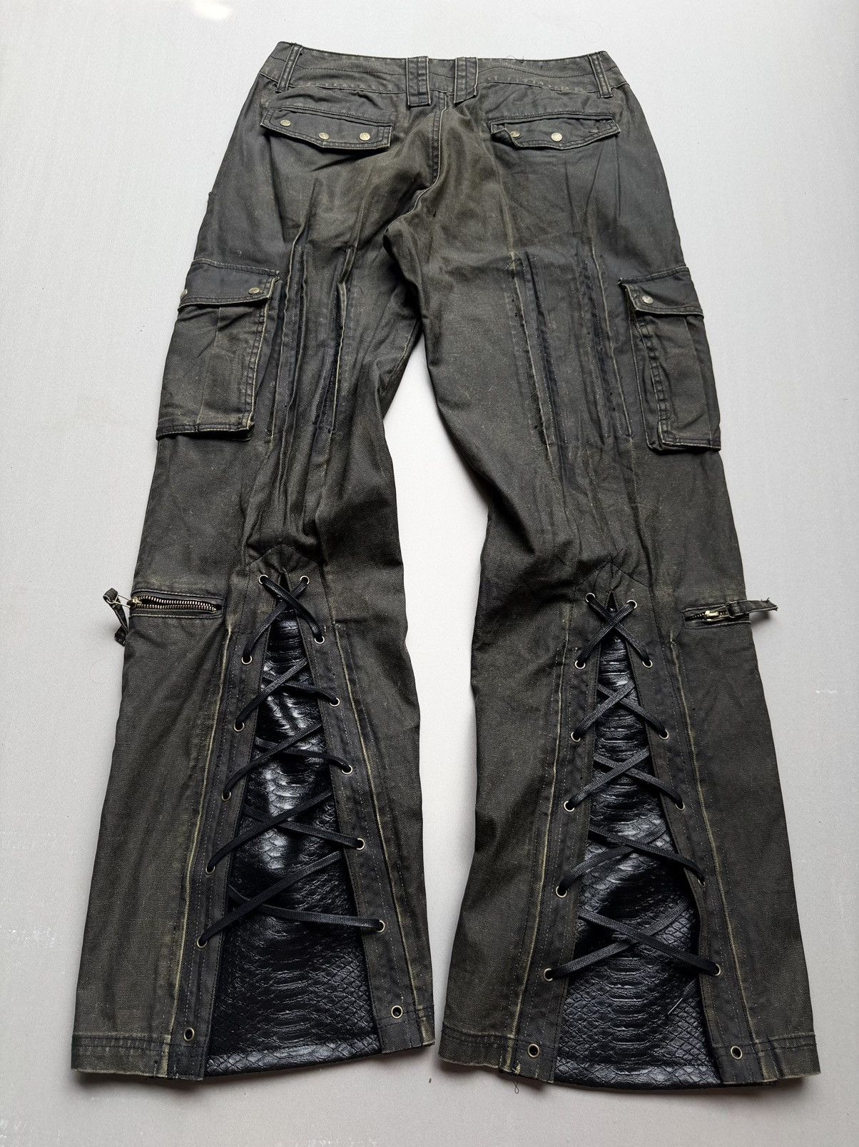 Japanese Brand Ttv lace-up flare pants Size US 30 / EU 46 - 2 Thumbnail