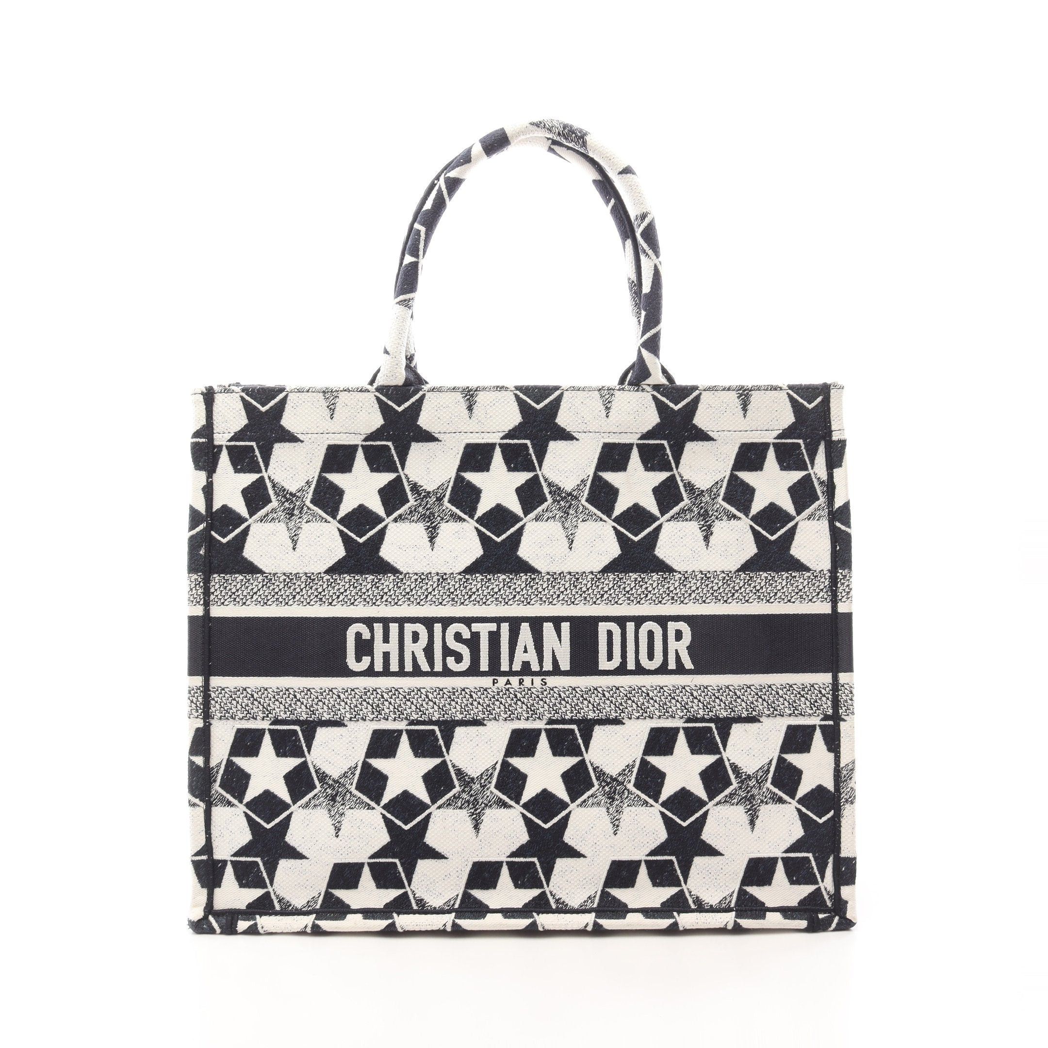 Dior Dior Book Tote Large Handbag Bag Canvas White Navy Shinjuku Isetan Limited Size ONE SIZE - 1 Thumbnail