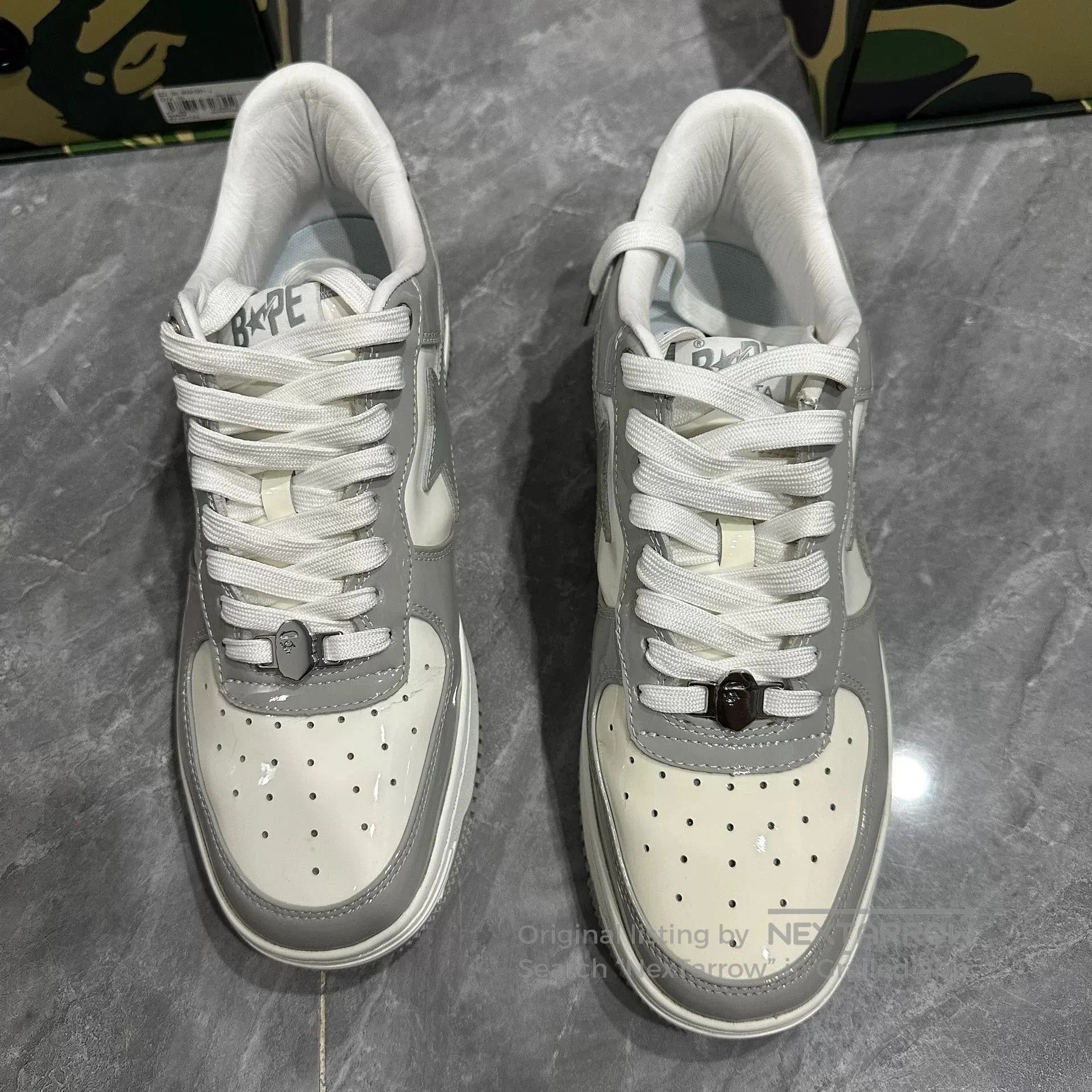 Bape BAPE STA Bapesta White Gray Sneakers. Size US 10 / EU 43 - 2 Thumbnail