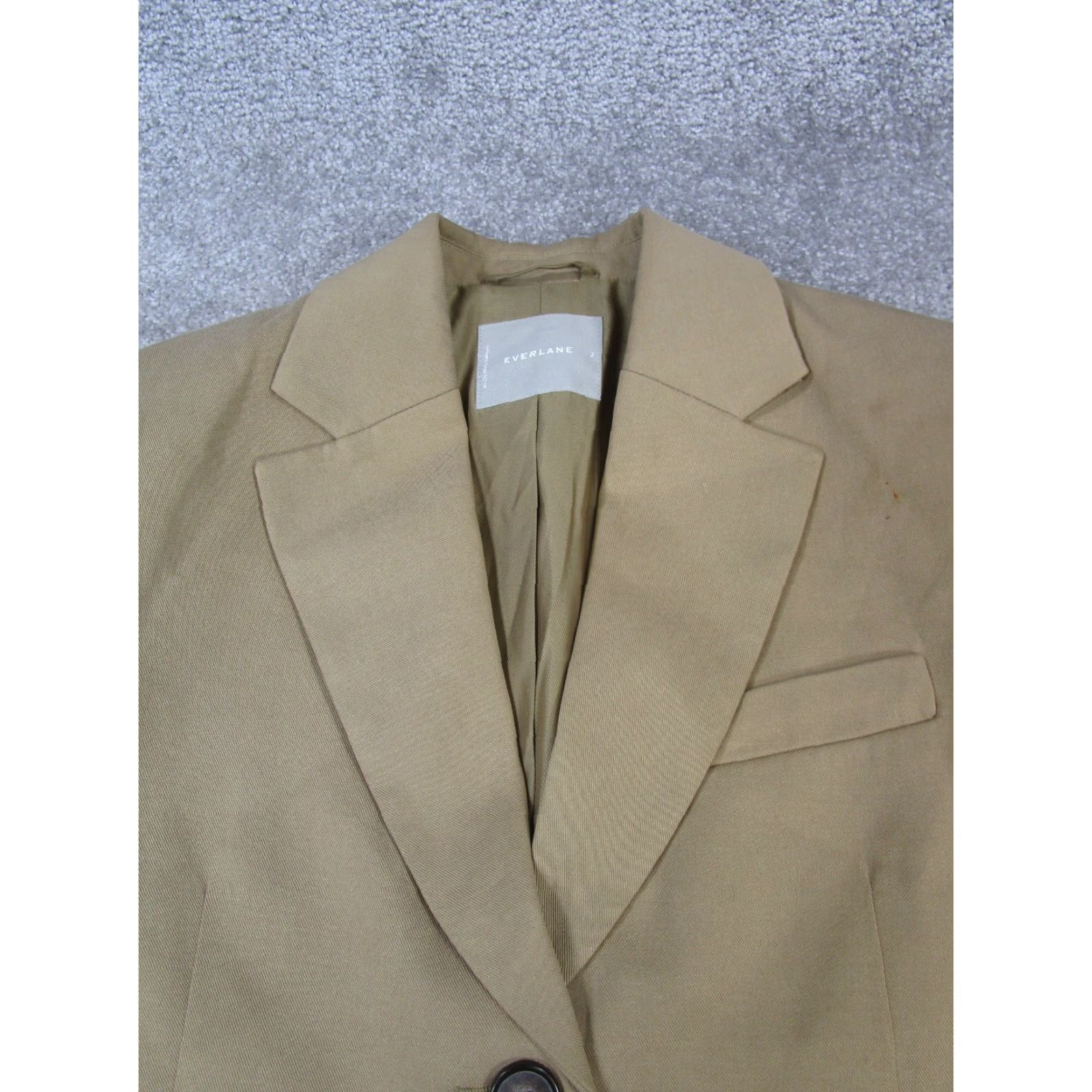 Everlane Everlane Overcoat Womens 2 Brown Jacket Coat Long Sleeve Long Button Polyester Lyocell Solid Cotton Lining Regular Size 2 Womens Size XS / US 0-2 / IT 36-38 - 2 Thumbnail