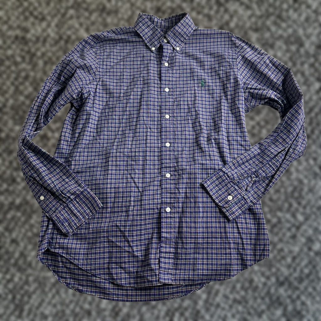 Polo Ralph Lauren Polo Ralph Lauren Shirt Button-Down Plaid Purple Mens Size M Preppy Size US M / EU 48-50 / 2 - 1 Thumbnail