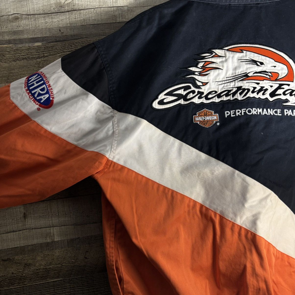 Harley Davidson Vintage Harley Davidson Screamin’ Eagle NASCAR Style Jacket Size US XL / EU 56 / 4 - 6 Thumbnail