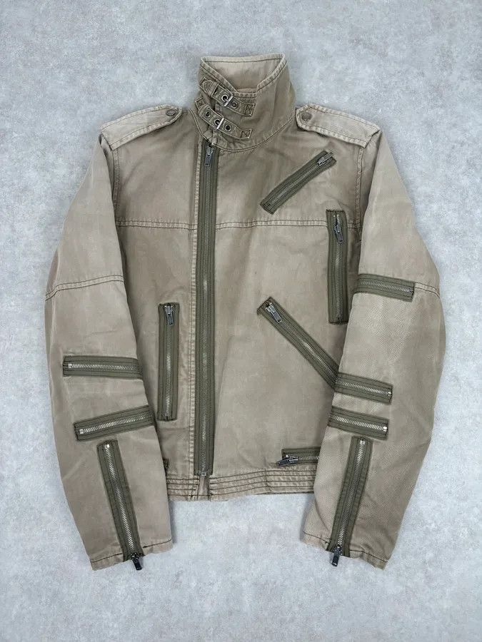 Marc Jacobs Marc Jacobs Khaki Multi Zip Avant-Garde Jacket Size US M / EU 48-50 / 2 - 3 Thumbnail