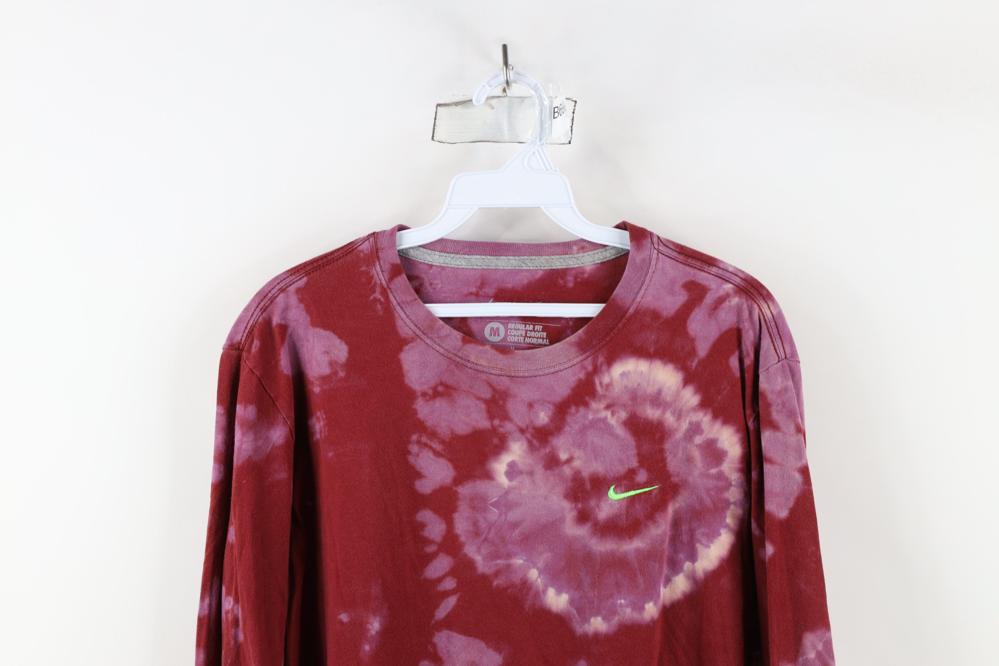 Nike × Vintage Vintage Y2K Nike Mini Swoosh Acid Wash Long Sleeve T-Shirt Size US M / EU 48-50 / 2 - 2 Thumbnail
