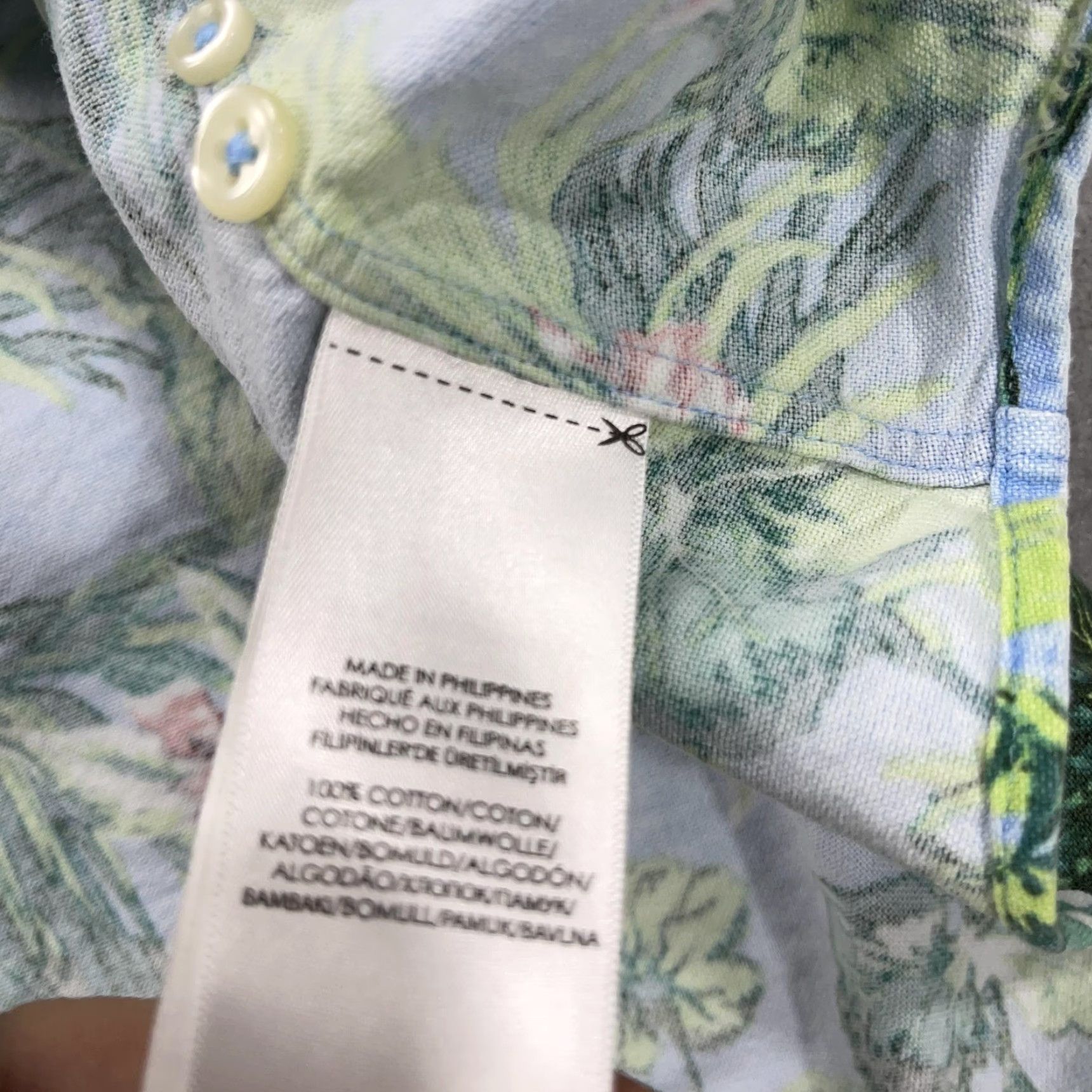 Ralph Lauren VINTAGE? No. Ralph Lauren Shirt Mens XL Blue Hawaiian Tropical Floral Button Front Cotton Size US XL / EU 56 / 4 - 6 Thumbnail