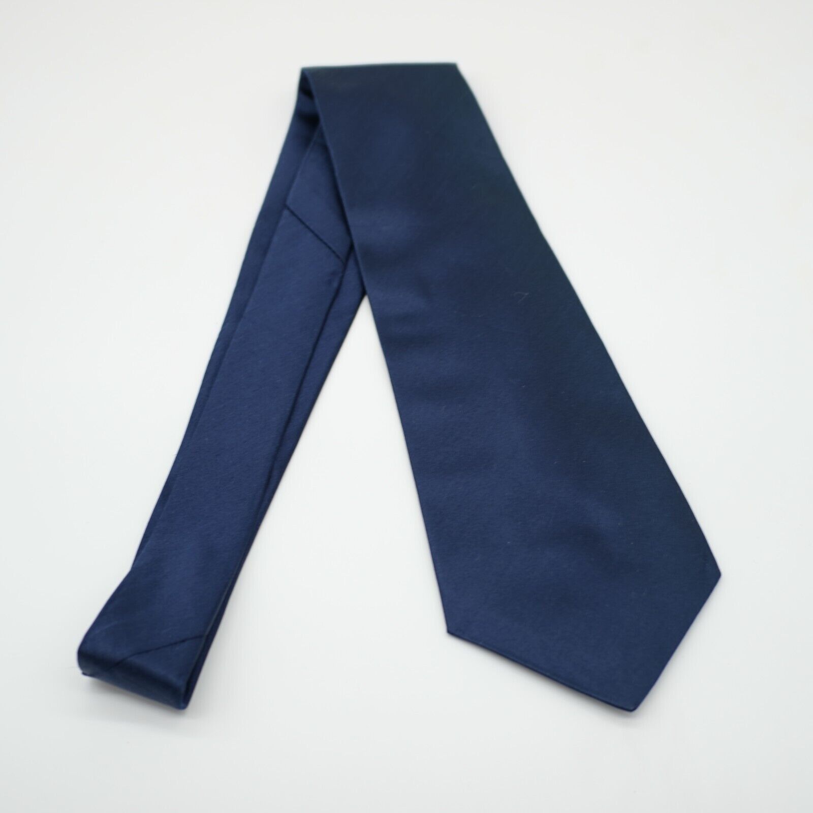 Calvin Klein Calvin Klein Collection Metallic Solid Blue Short Wide Silk Size ONE SIZE - 6 Thumbnail