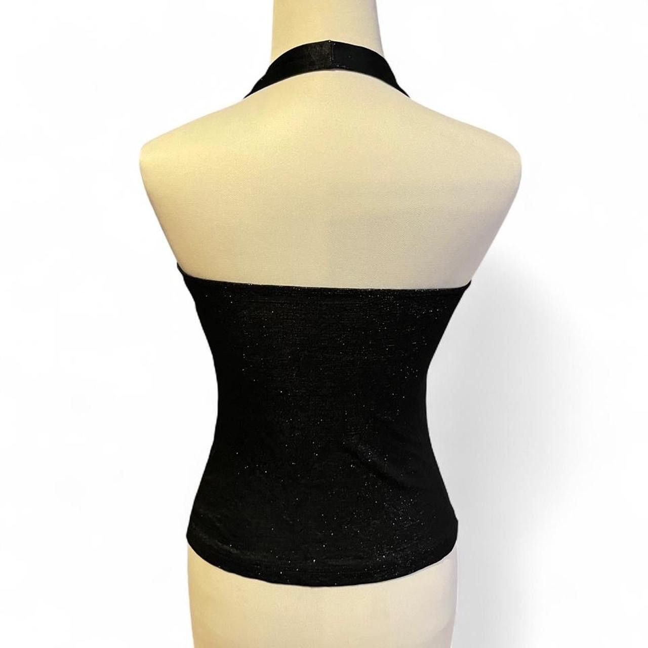 Other Y2K black boho Ibiza party halter neck top Size XS / US 0-2 / IT 36-38 - 4 Thumbnail