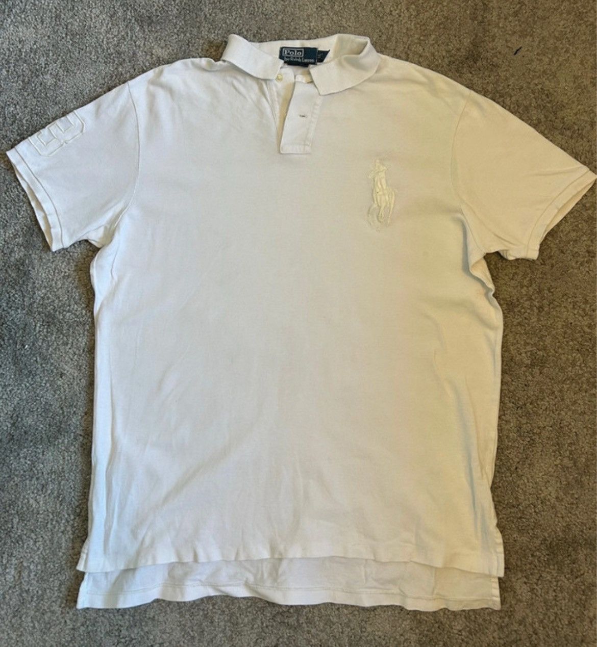 Polo Ralph Lauren × Vintage White ralph lauren polo shirt Size US XL / EU 56 / 4 - 1 Thumbnail