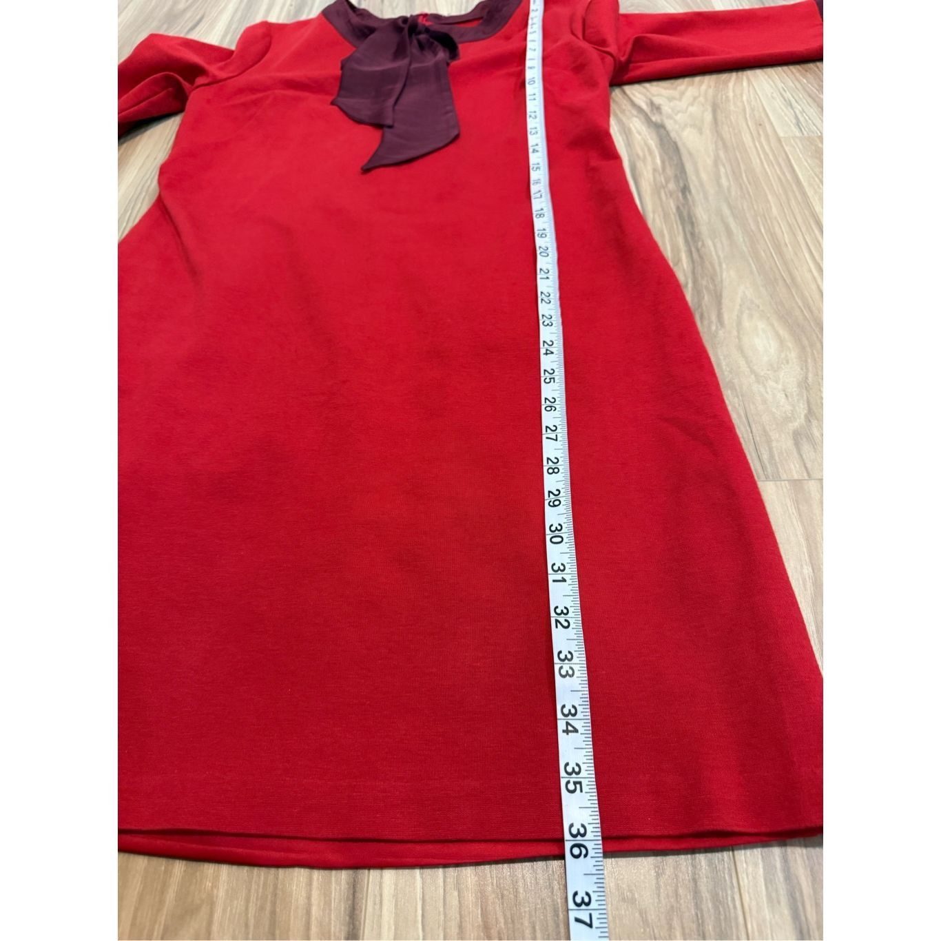 Boden Boden red shift dress with bow sz 10 Size L / US 10 / IT 46 - 8 Thumbnail