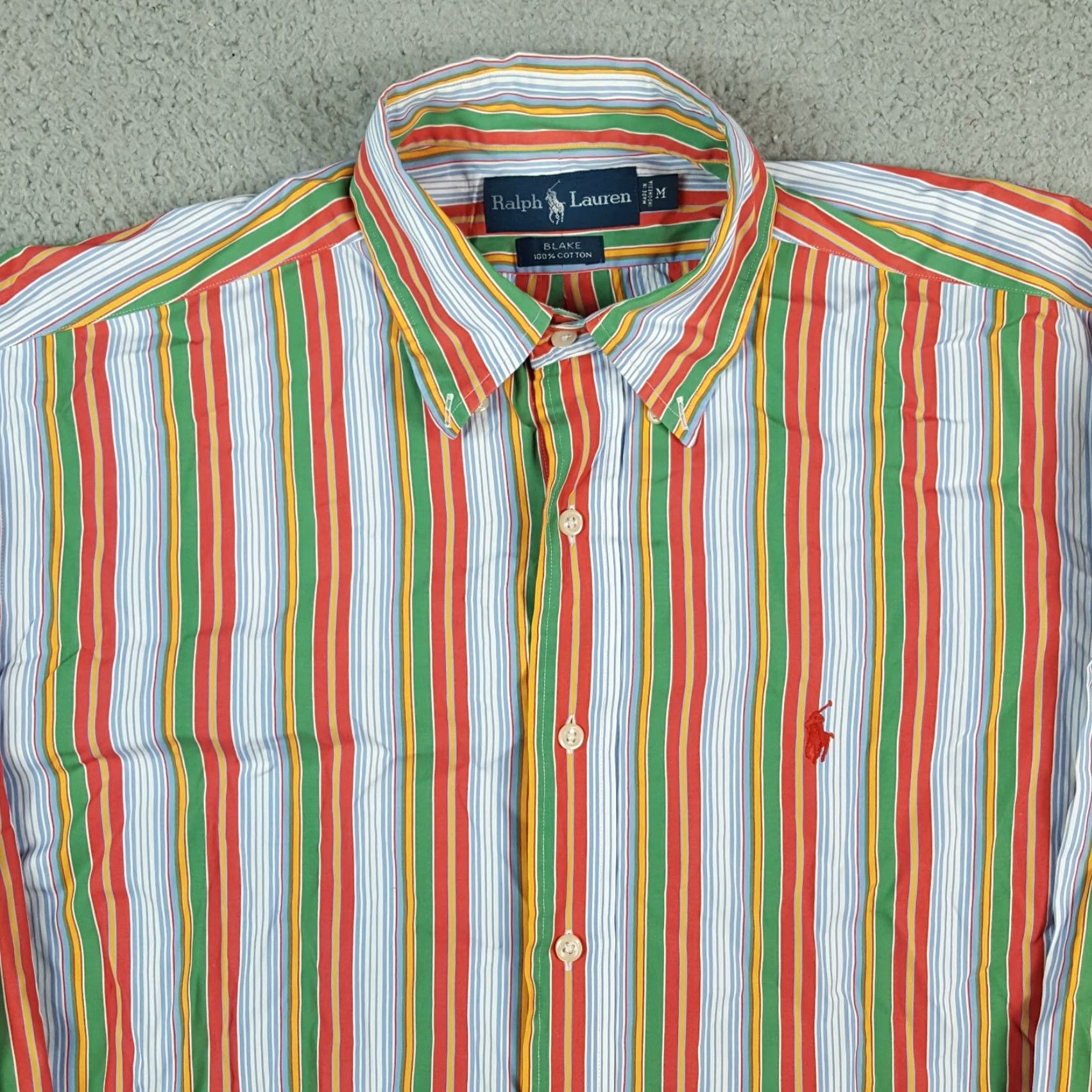 Ralph Lauren Ralph Lauren Preppy Pony Logo Striped Size M Relaxed Button-Down Collared Shirt Size US M / EU 48-50 / 2 - 2 Thumbnail