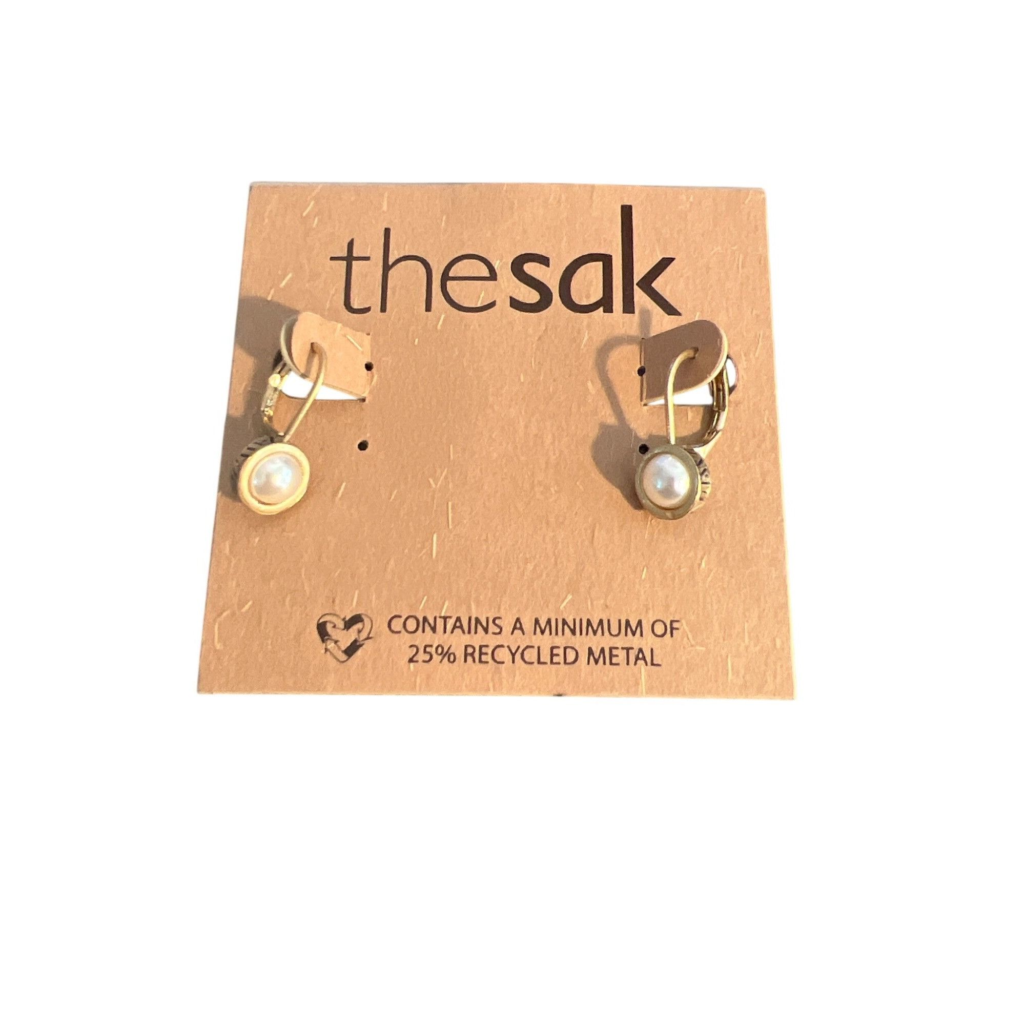 The Sak The Sak Recycled Metal Earrings Gold Tone Dangle Faux Pearls Size ONE SIZE - 1 Thumbnail
