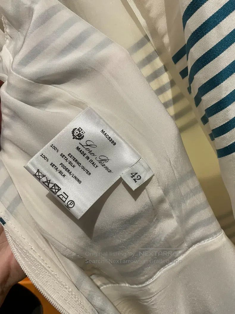 Loro Piana Loro Piana Stripes, blue and white color scheme, 100% silk Size S / US 4 / IT 40 - 6 Thumbnail