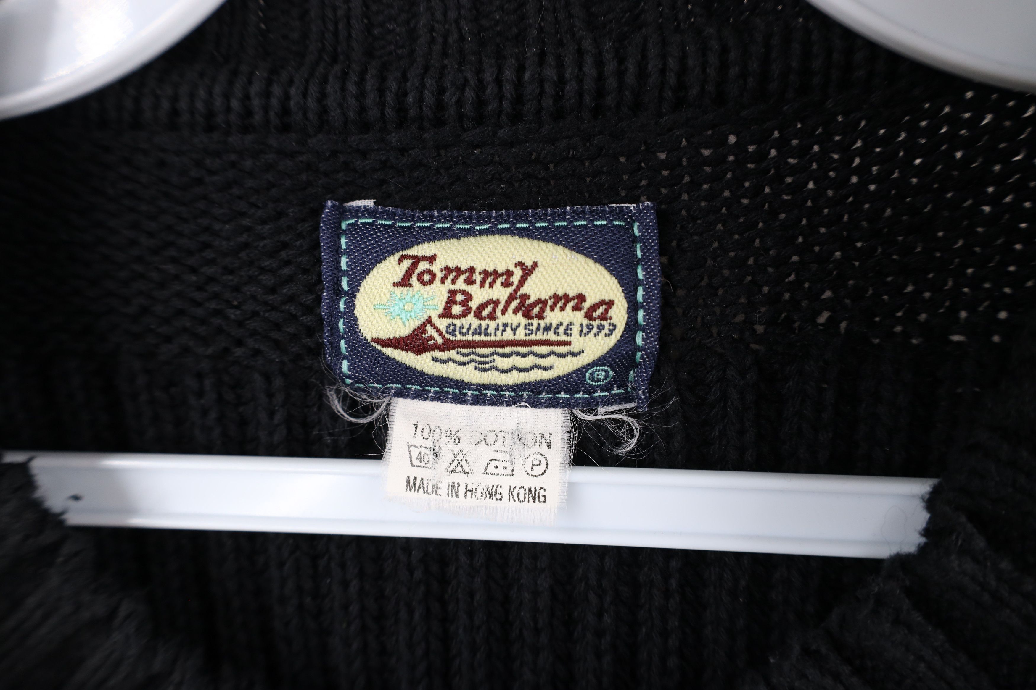 Tommy Bahama × Vintage Vintage 90s Tommy Bahama Heavyweight Ribbed Sweater Black Size US XXL / EU 58 / 5 - 4 Thumbnail