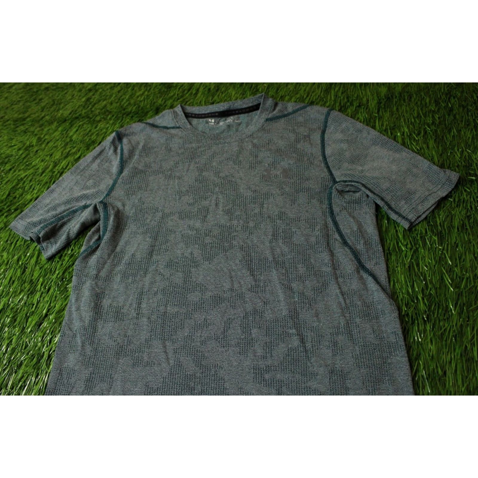 Under Armour UNDER ARMOUR HEATGEAR MENS T-Shirt Jersey S Gray and Green CrossFit 2017 Season Short Sleeve Size US S / EU 44-46 / 1 - 2 Thumbnail