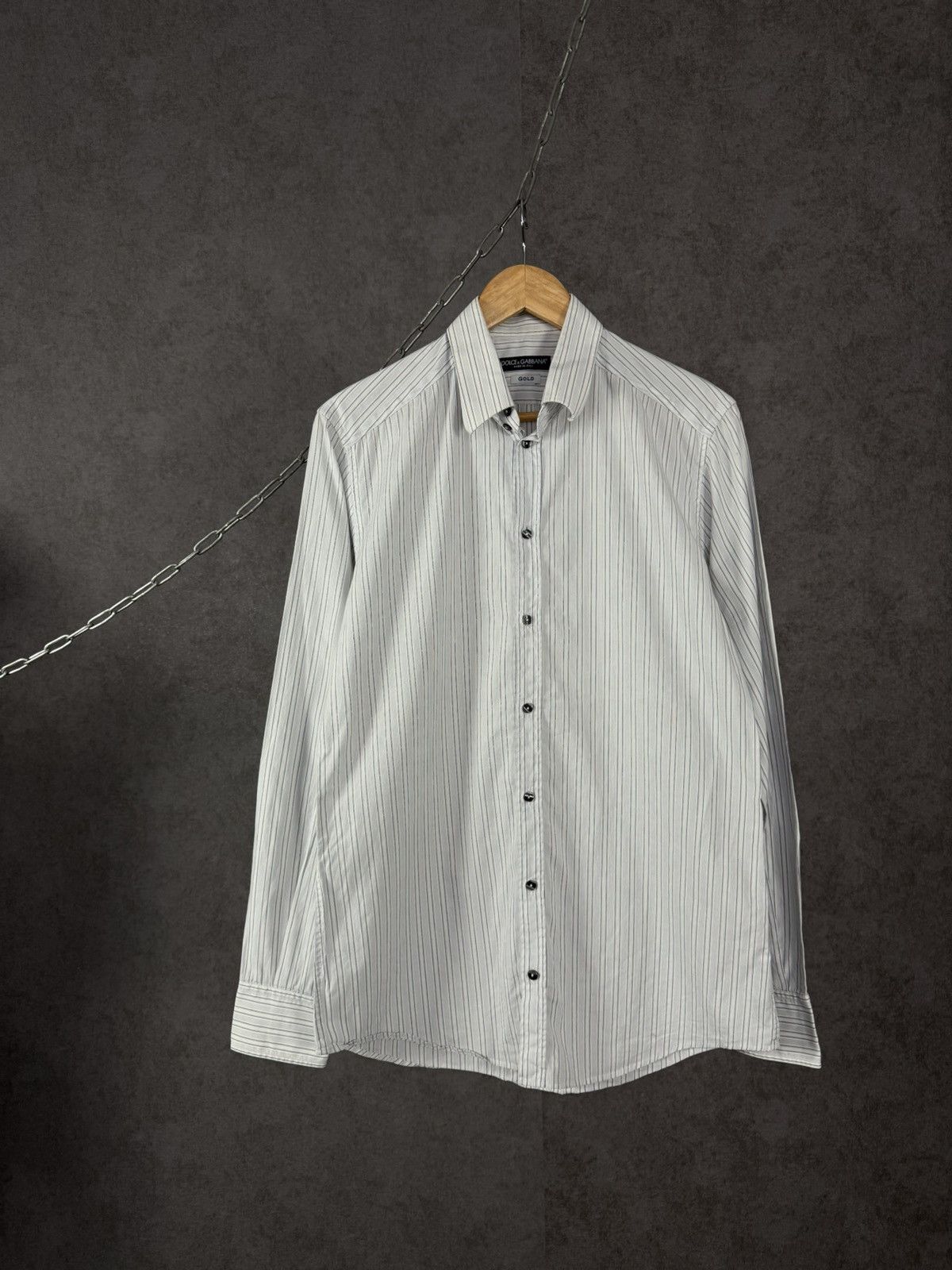 Dolce & Gabbana D&G Dolce & Gabbana luxury designer striped shirt Size US M / EU 48-50 / 2 - 1 Thumbnail