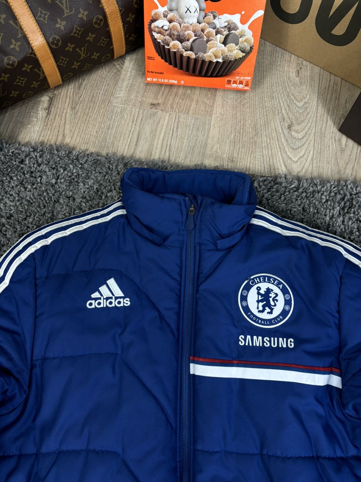 Adidas × Chelsea Soccer × Vintage ADIDAS Chelsea FC Puffer Down Jacket Football Vintage Size US M / EU 48-50 / 2 - 7 Thumbnail