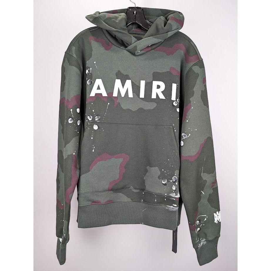 Amiri o1rshd1 Q:3 / Army Logo Hoodie in Camo Size US M / EU 48-50 / 2 - 2 Thumbnail